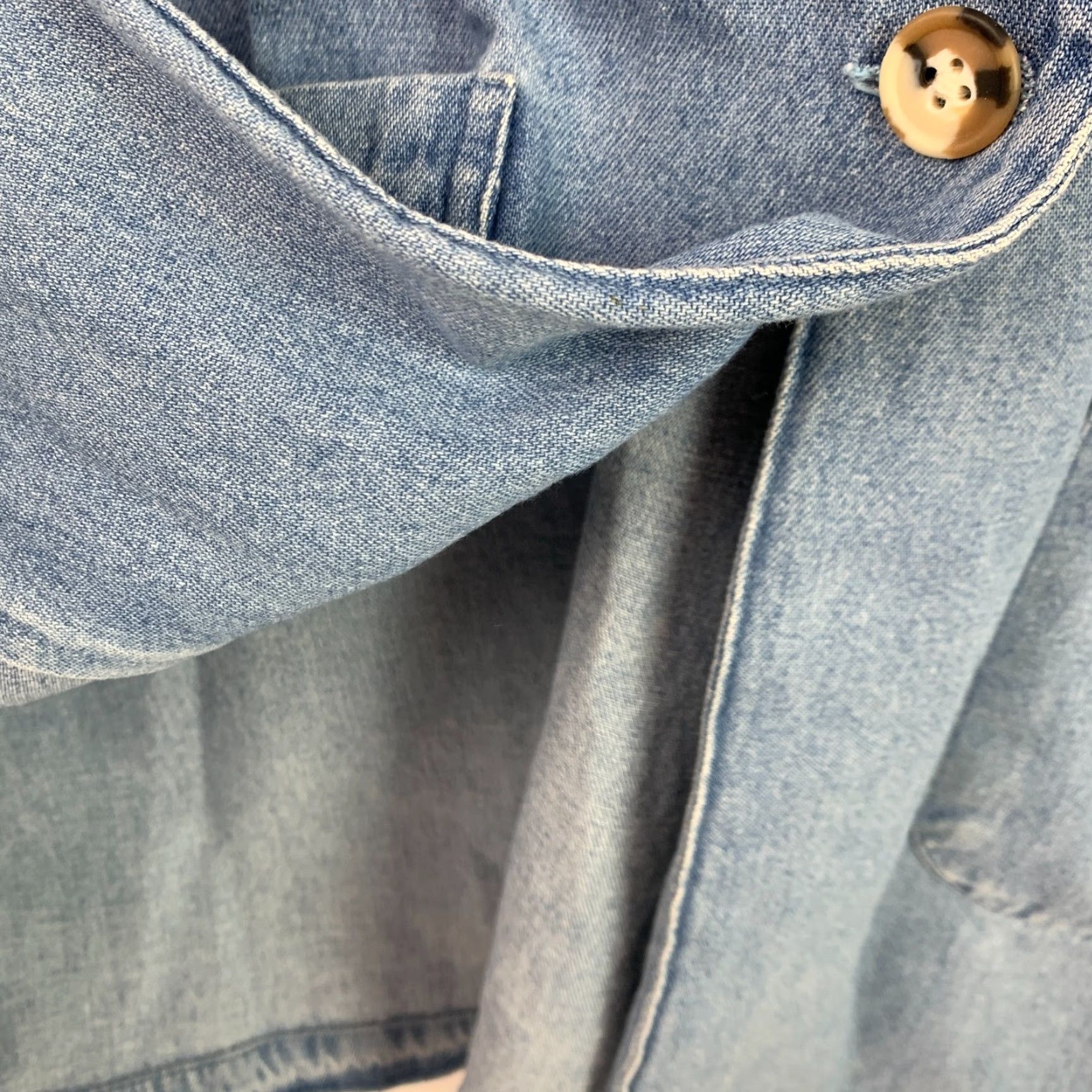 Denime VINTAGE Sun Belt Denim Oversized Denim Jacket Duster Coat Large 1990s Blue Grunge Coat Jacket Mens Size L / US 10 / IT 46 - 4 Thumbnail