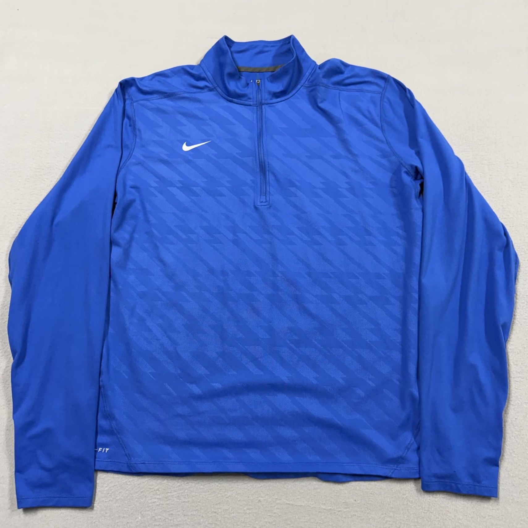 Nike Nike Pullover Mens XL Blue Dri-FIT 1/4 Zip Long Sleeve Running Top Size US XL / EU 56 / 4 - 2 Thumbnail