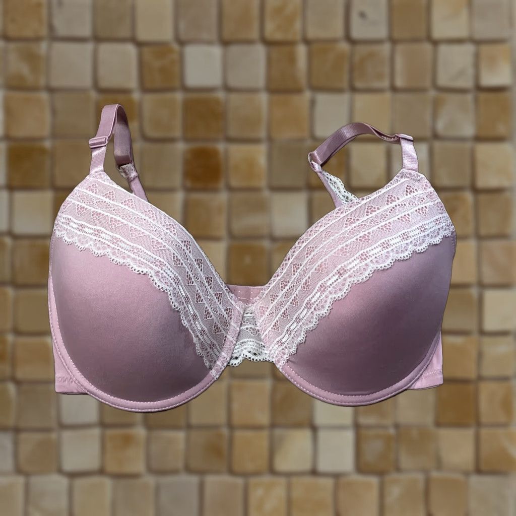 Laura Ashley VINTAGE Laura Ashley Women's Bra 38DD Push Up Pink Underwire Lingerie Size ONE SIZE - 1 Thumbnail