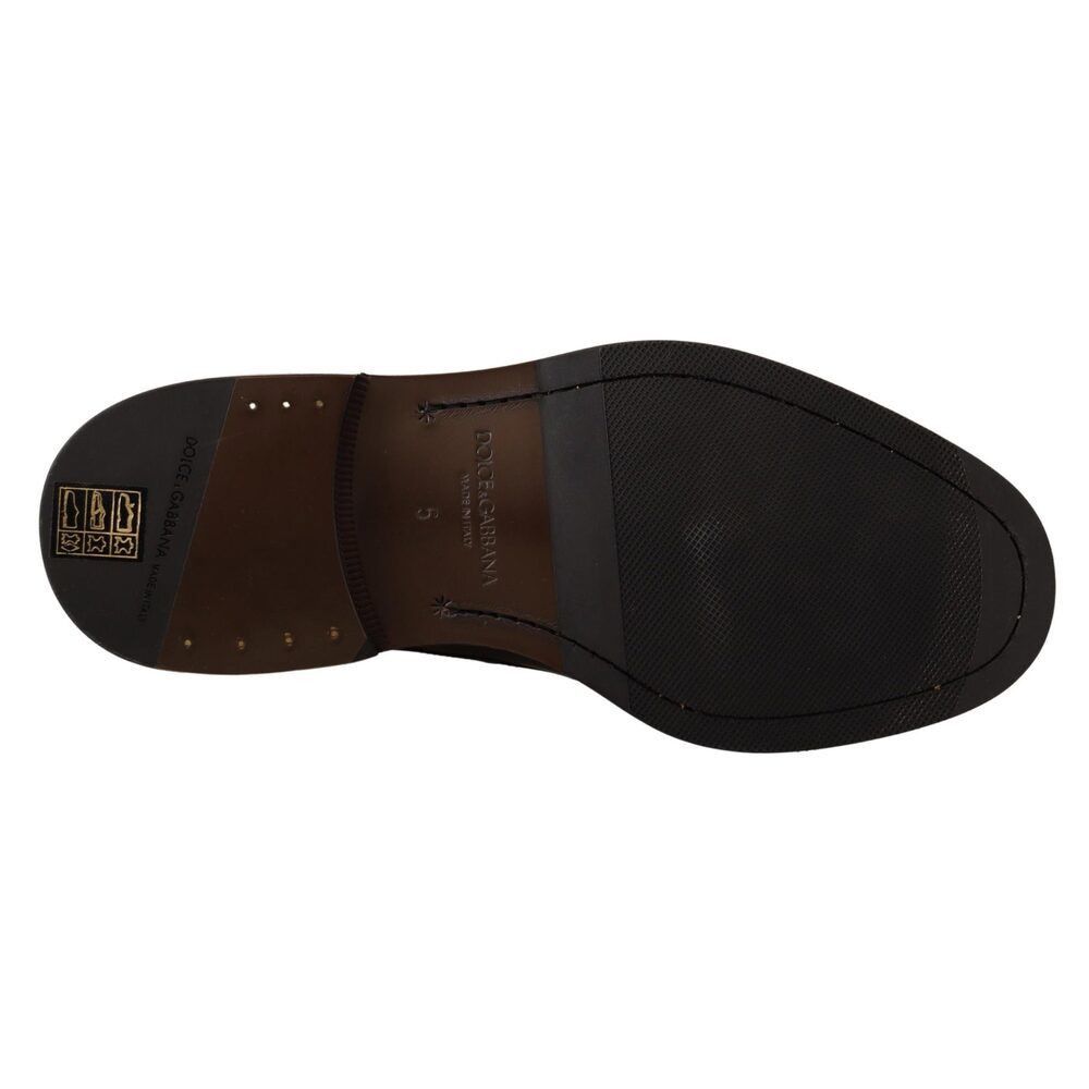 Dolce & Gabbana Dolce & Gabbana Elegant Black Derby Dress Shoes Size US 6 / EU 39 - 2 Thumbnail