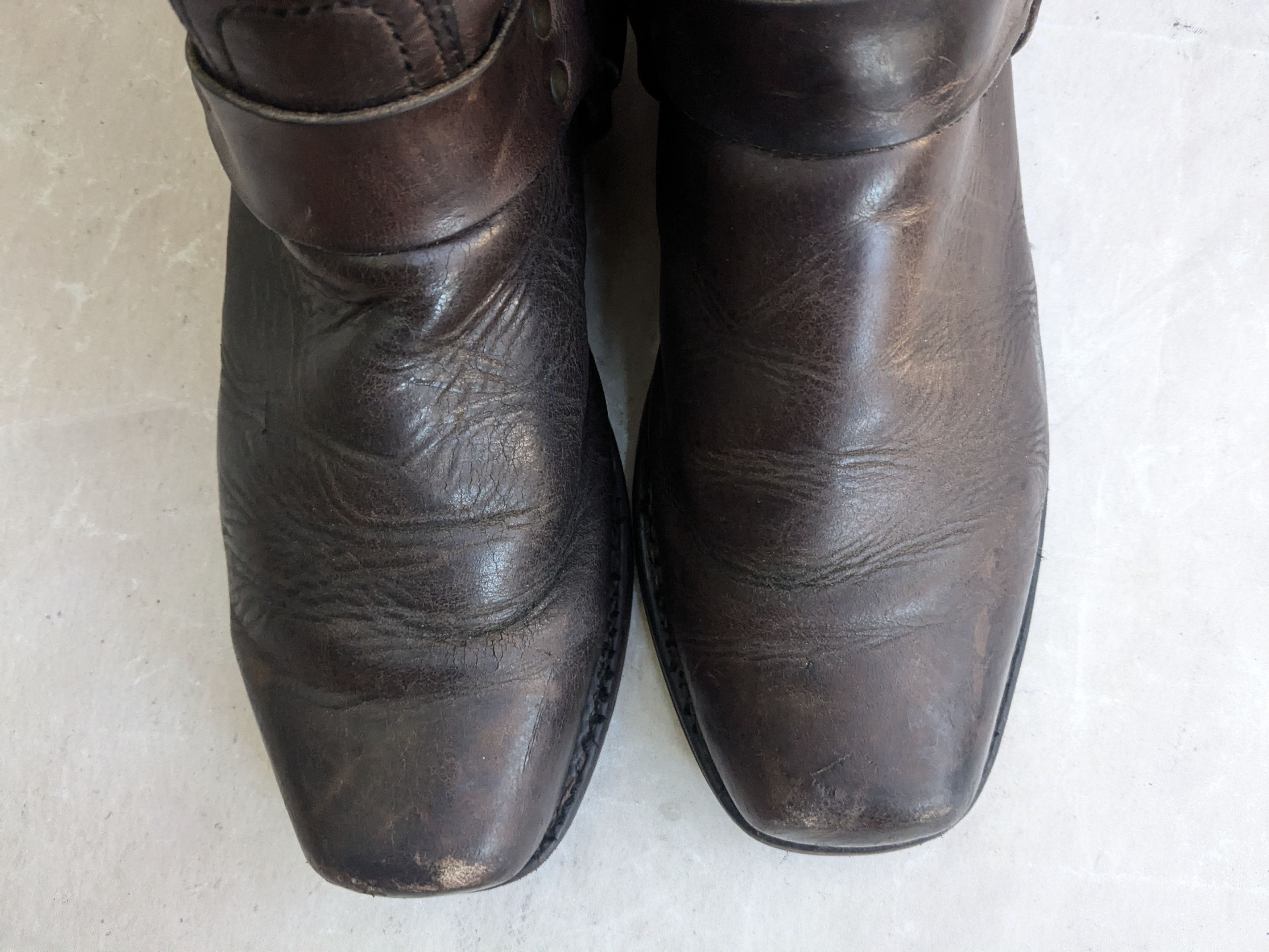 Frye Frye Harness Boots Brown 11.5 M Leather Buckle Size US 11.5 / EU 44-45 - 3 Thumbnail