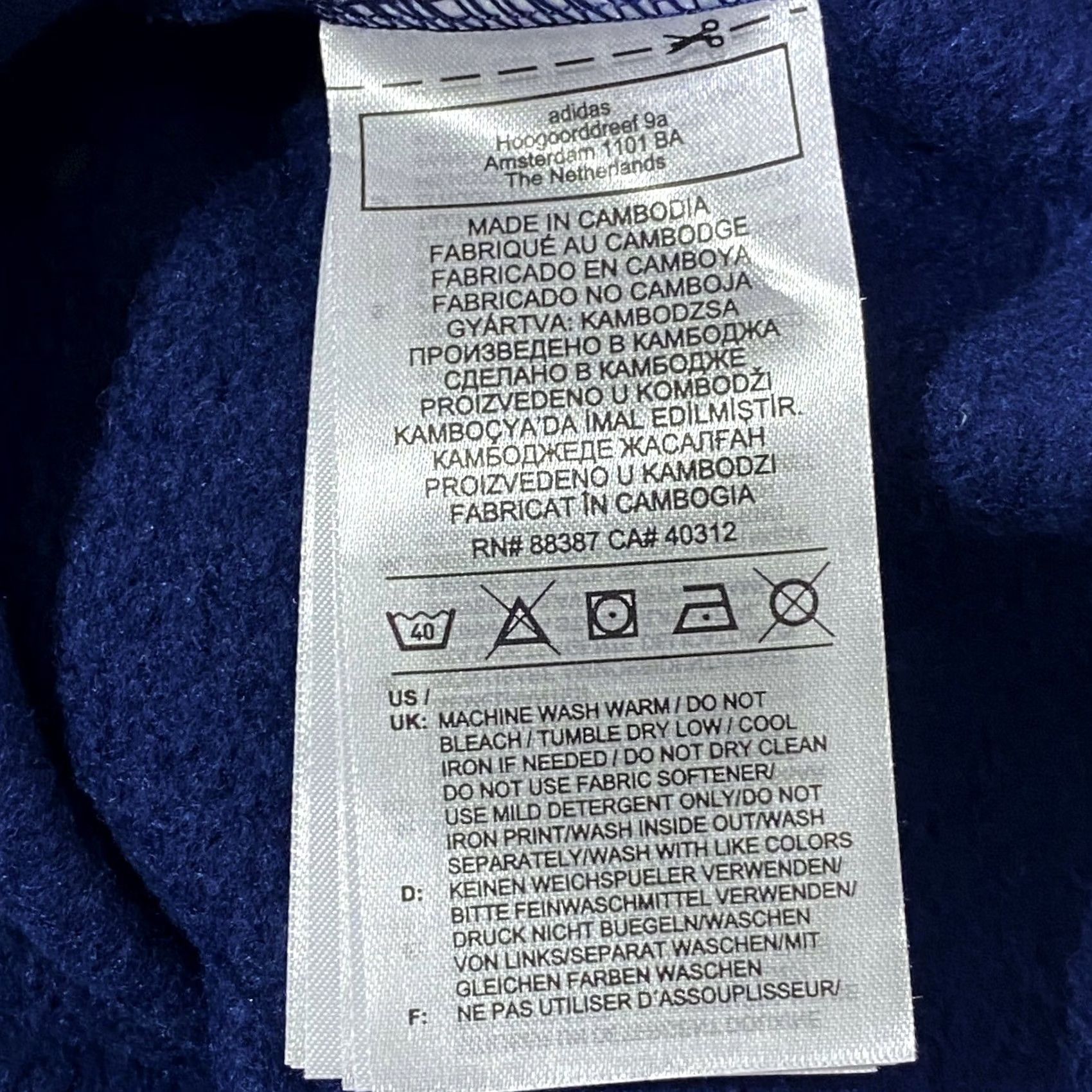 Adidas adidas Shirt Mens XS Sweatshirt Size Outline Crew Navy Pullover Pre Loved Trefoil Top Size US XS / EU 42 / 0 - 6 Thumbnail