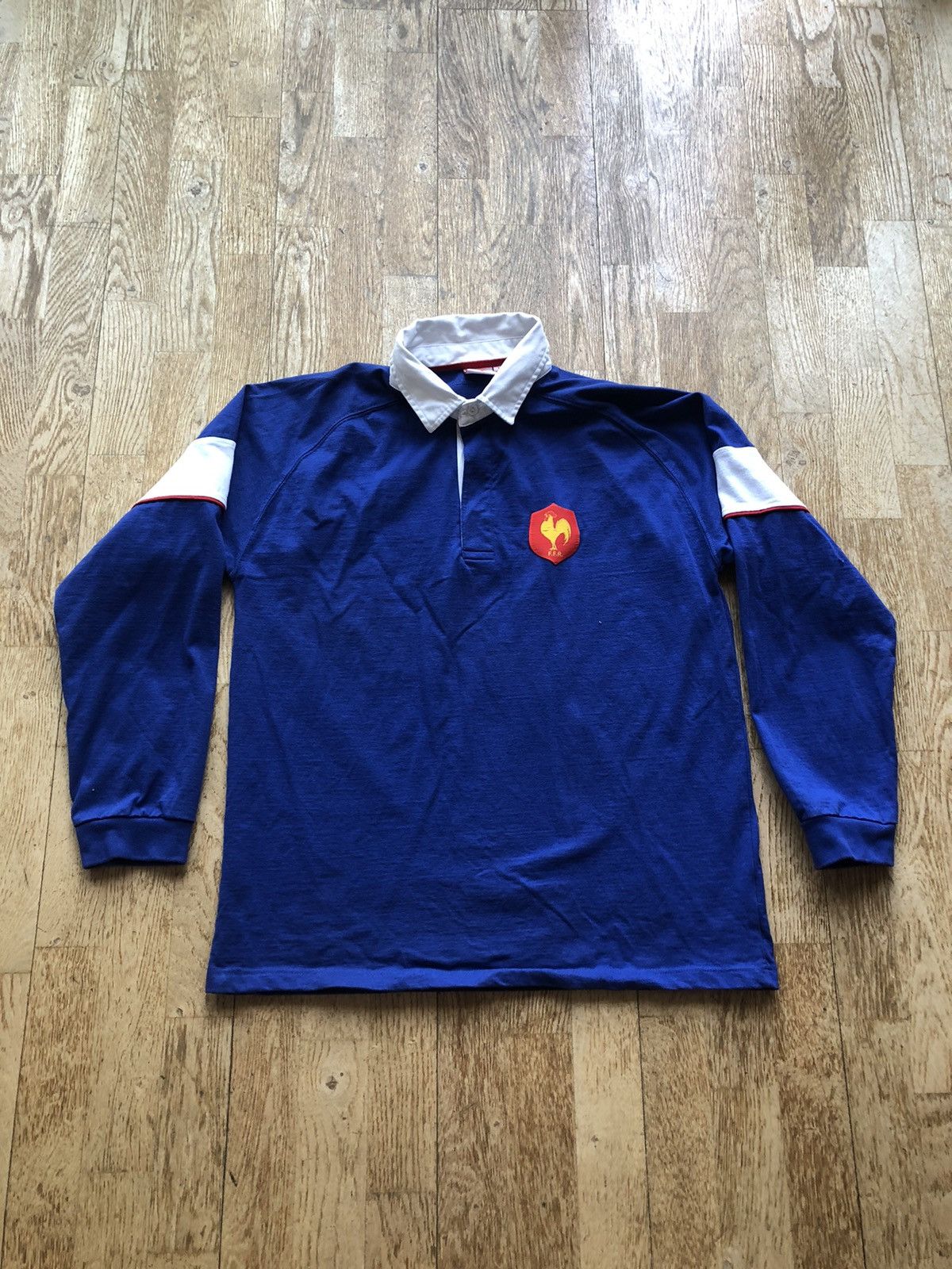 Vintage RARE FRANCE RUGBY STYLE VINTAGE POLO SHIRT Size US L / EU 52-54 / 3 - 1 Thumbnail