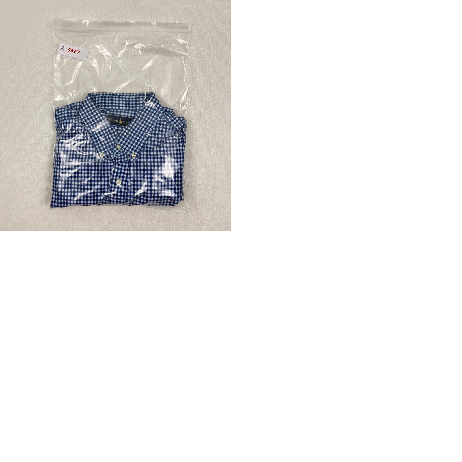 Ralph Lauren Ralph Lauren Shirt Mens XL White Blue Gingham Check Button-Down Pony Shirt Boys? Size 46R - 9 Thumbnail