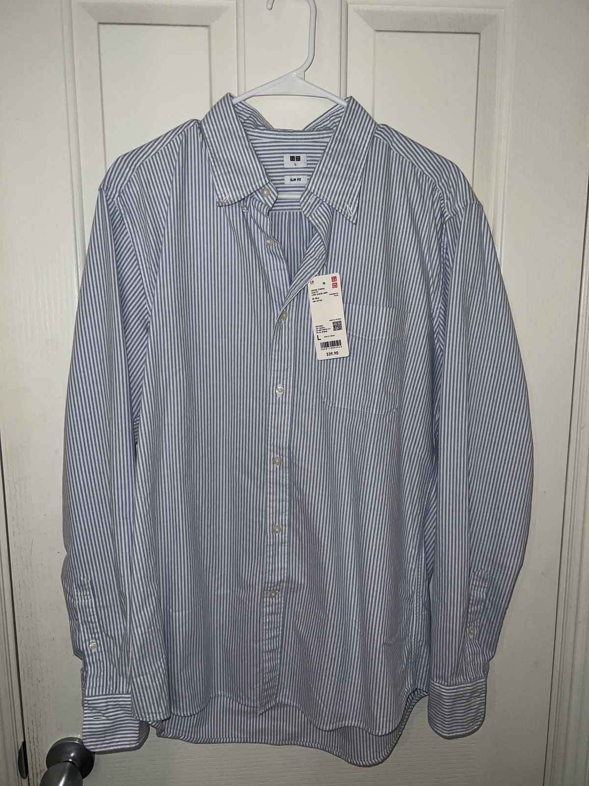Uniqlo Uniqlo Slim Oxford Striped Shirt Size US L / EU 52-54 / 3 - 1 Thumbnail