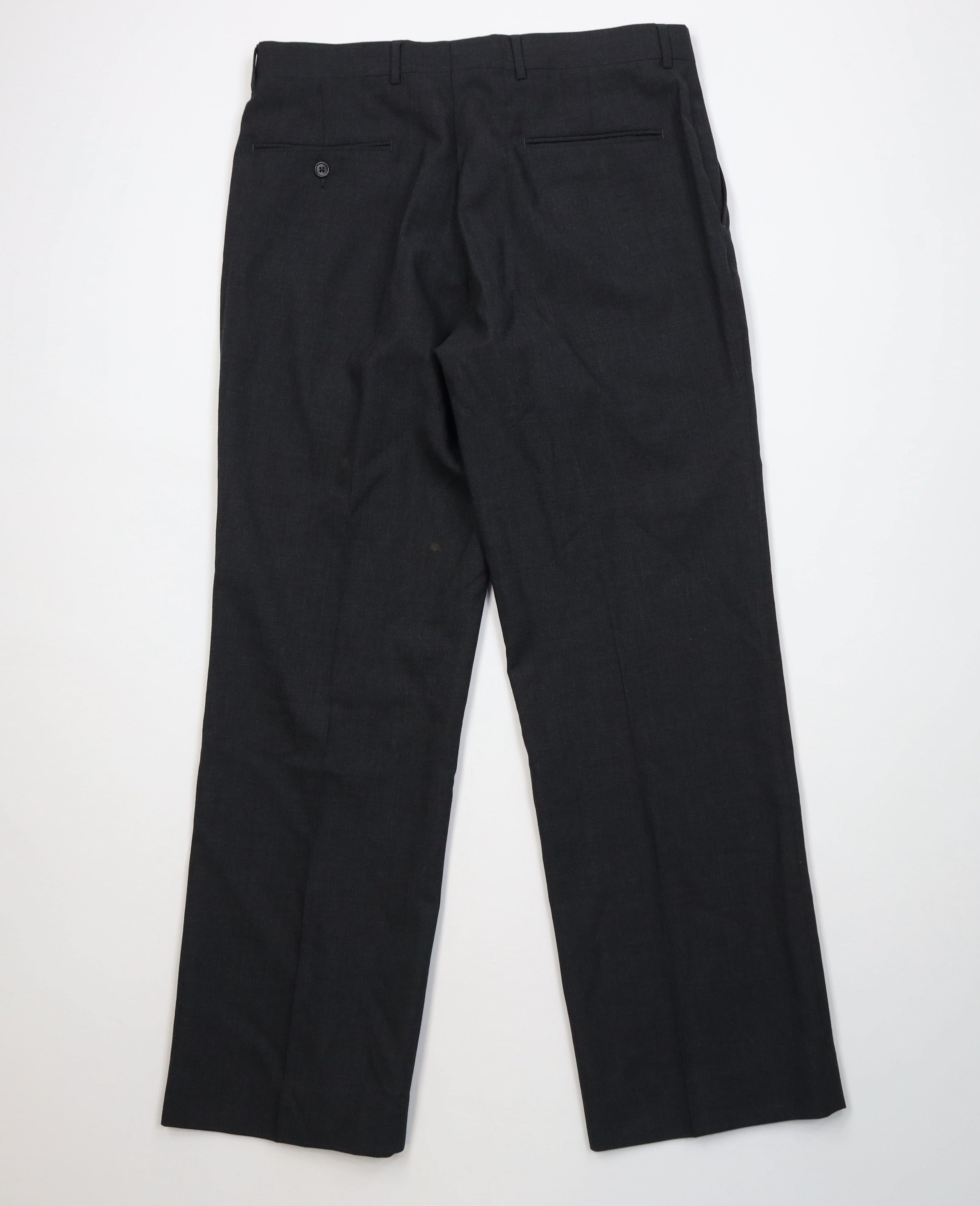 Vintage Vintage 90s Wool Knit Wide Leg Chino Pants Charcoal Gray Size US 34 / EU 50 - 9 Thumbnail