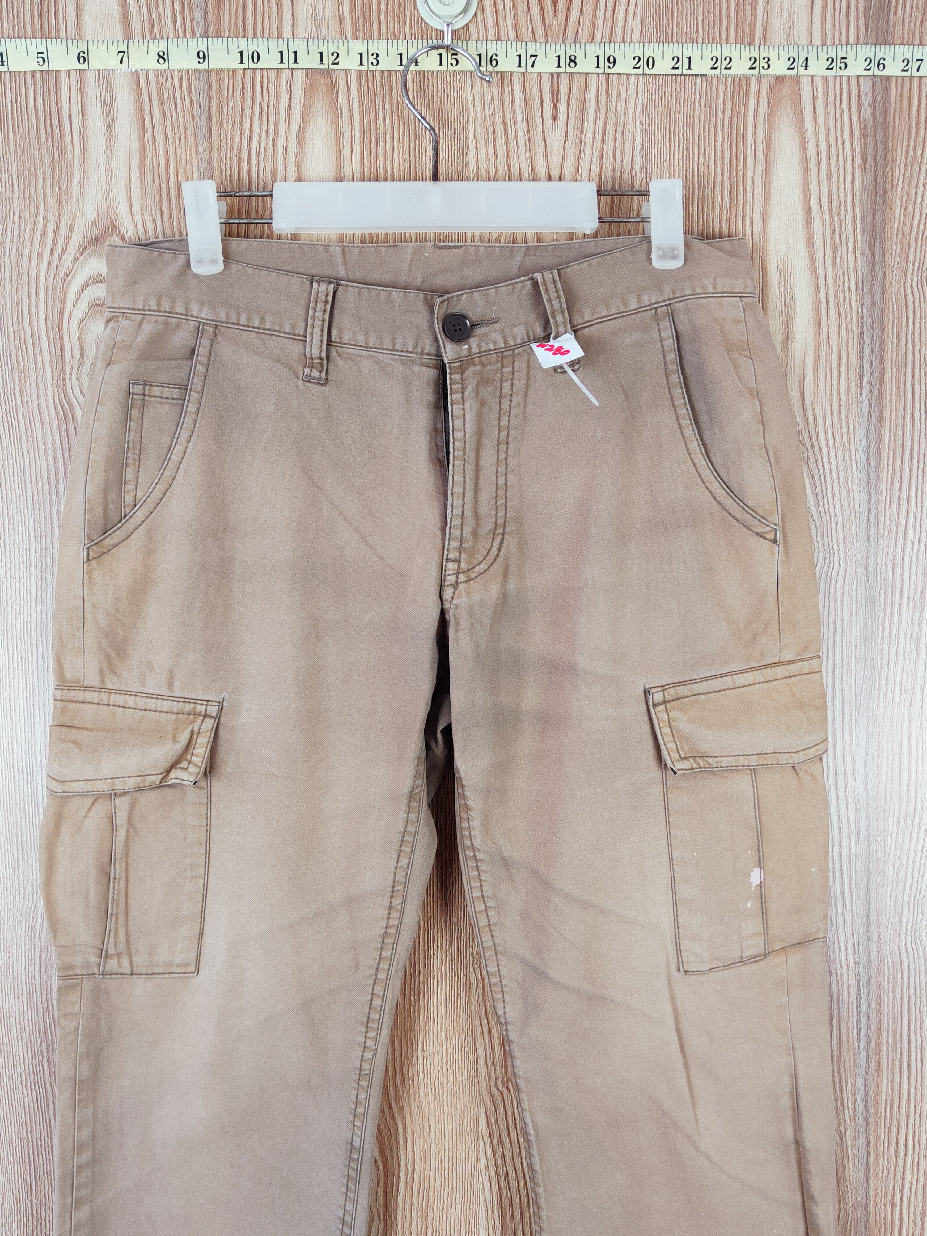 Takeo Kikuchi TK Mixpice Brown Faded Multipocket Cargo Pants #W280 Size US 32 / EU 48 - 2 Thumbnail