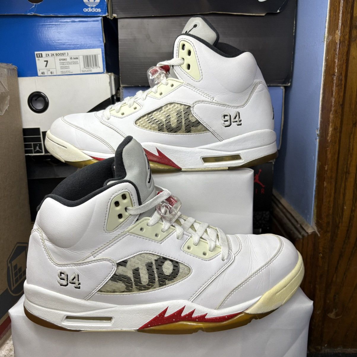 Supreme × Nike Air Jordan 5 Retro White