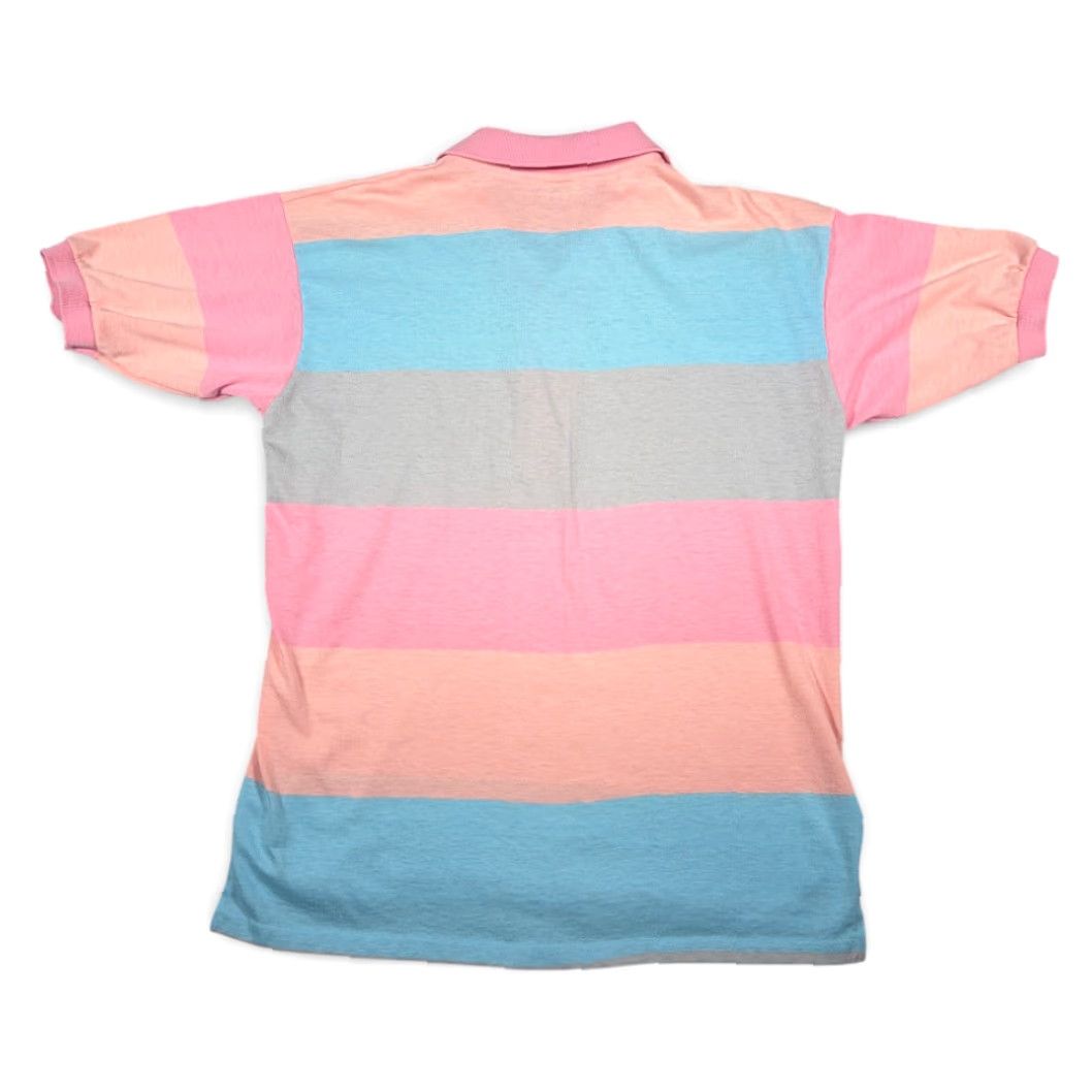 Vintage VINTAGE Electric Avenue Polo Shirt Mens SMALL Pink Striped USA 80s Polo Shirt Size US S / EU 44-46 / 1 - 3 Thumbnail