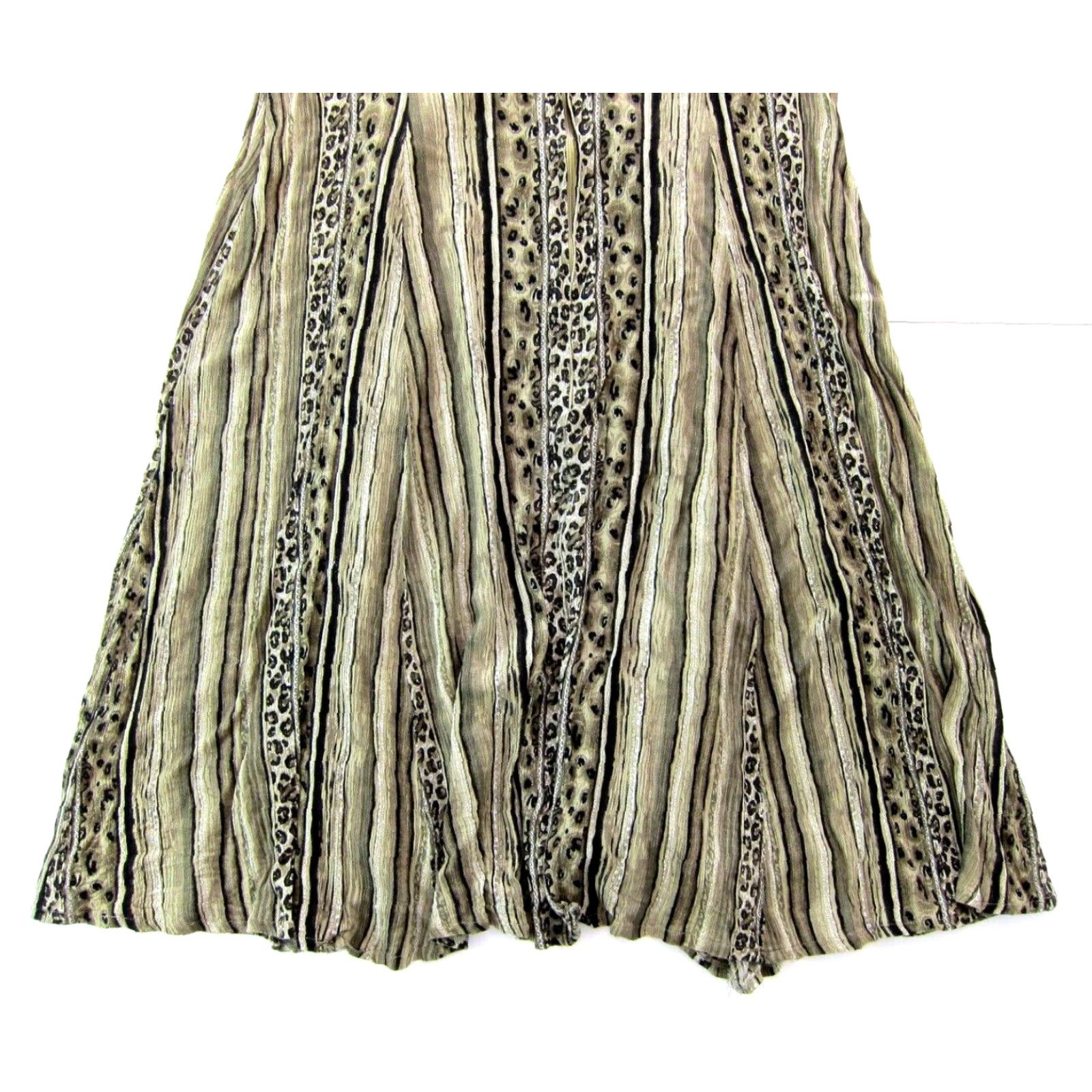 Vintage VINTAGE Fashion Bug Shirt Dress 16 Green Snake Print Short Sleeve Maxi Dress Size 38" / US 16 / IT 52 - 6 Thumbnail