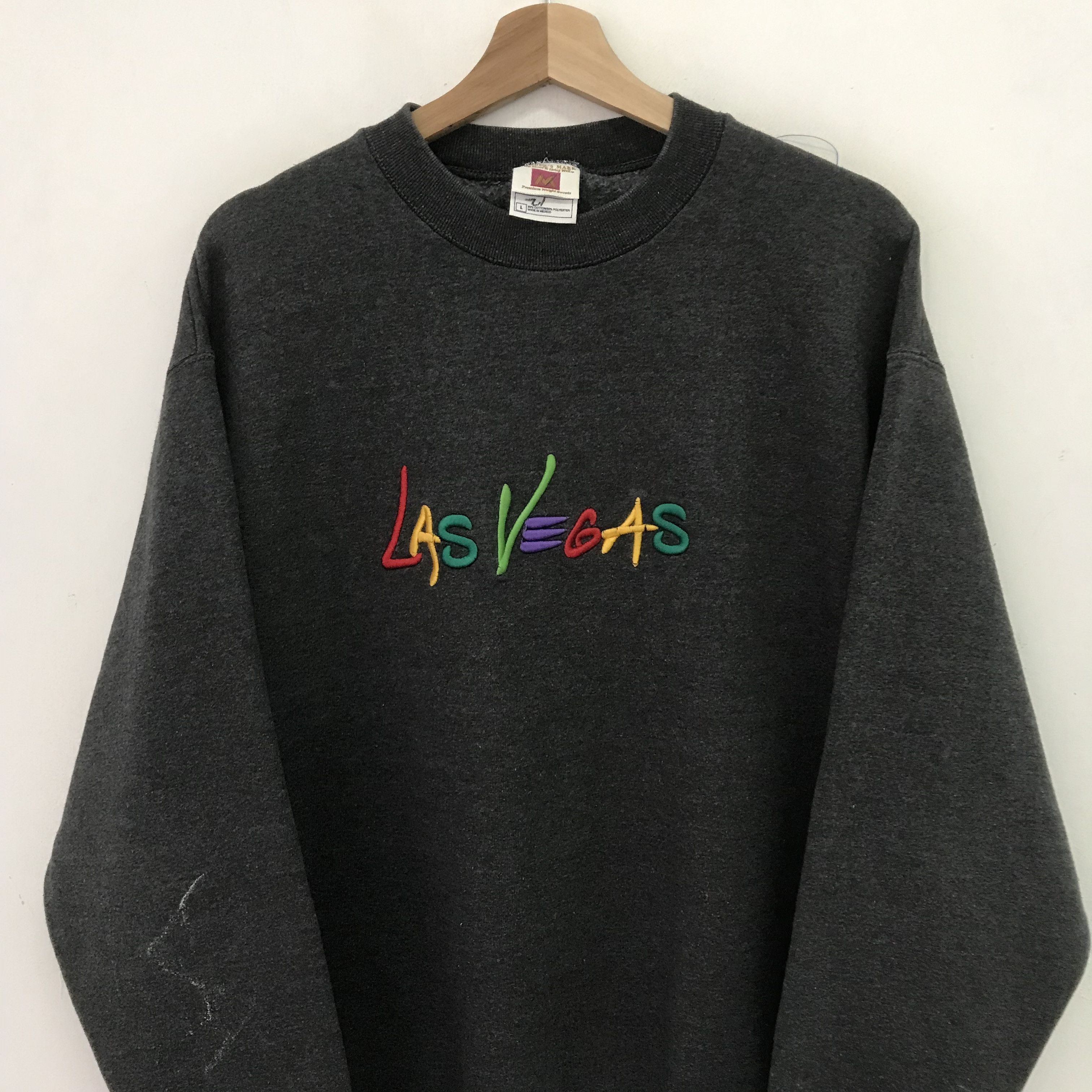 Vintage Vintage Las Vegas Grey Sweatshirt - 389 Size US L / EU 52-54 / 3 - 5 Thumbnail
