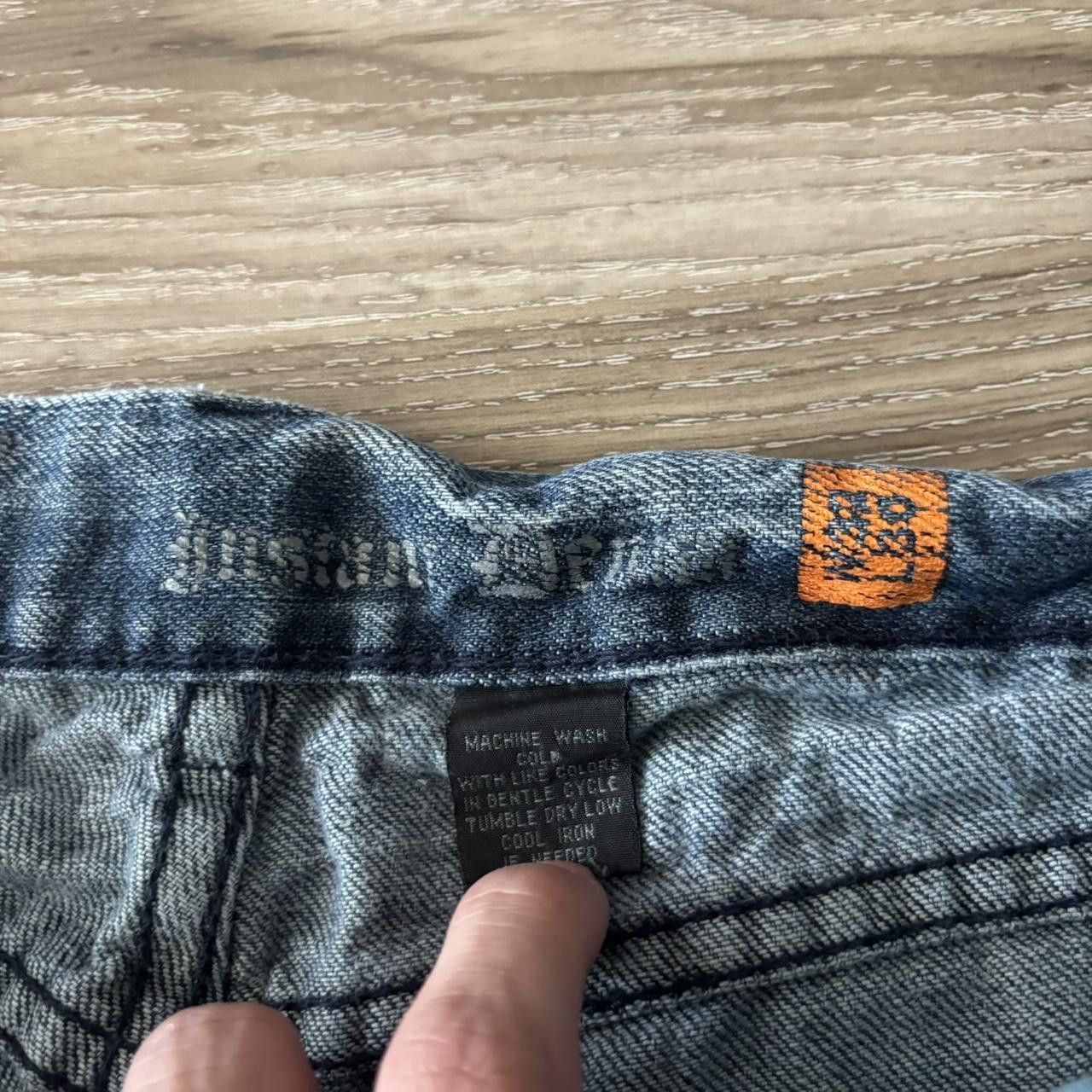 Japanese Brand Crazy Vintage Y2K/2000s Grunge Dark Wash Denim Jeans! 32x28 Size US 32 / EU 48 - 8 Thumbnail
