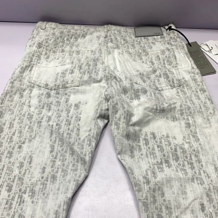 Dior Dior Dior Logo Print Slim Fit Jeans for Men 0079-2507 Size US 30 / EU 46 - 8 Thumbnail