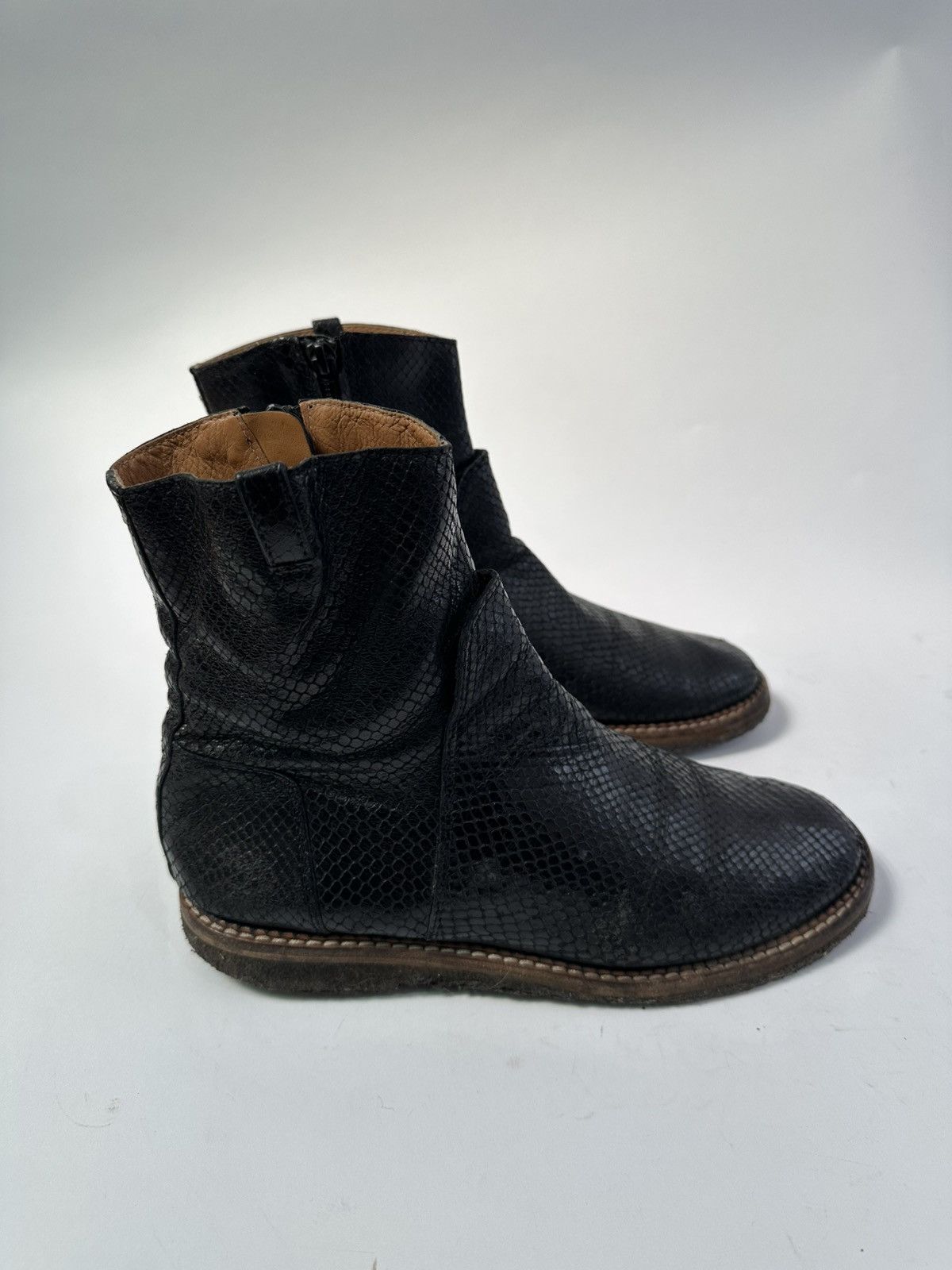 Maison Margiela MARTIN MARGIELA SNAKESKIN ANKLE BOOTS SIZE 39 EU 7.5 US Size US 7 / EU 40 - 2 Thumbnail