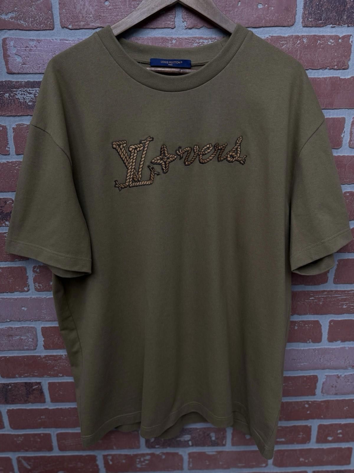 Louis Vuitton LOUIS VUITTON T-Shirt LV Tee Cotton Brown “Lovers” XXL Rare Size US XXL / EU 58 / 5 - 2 Thumbnail