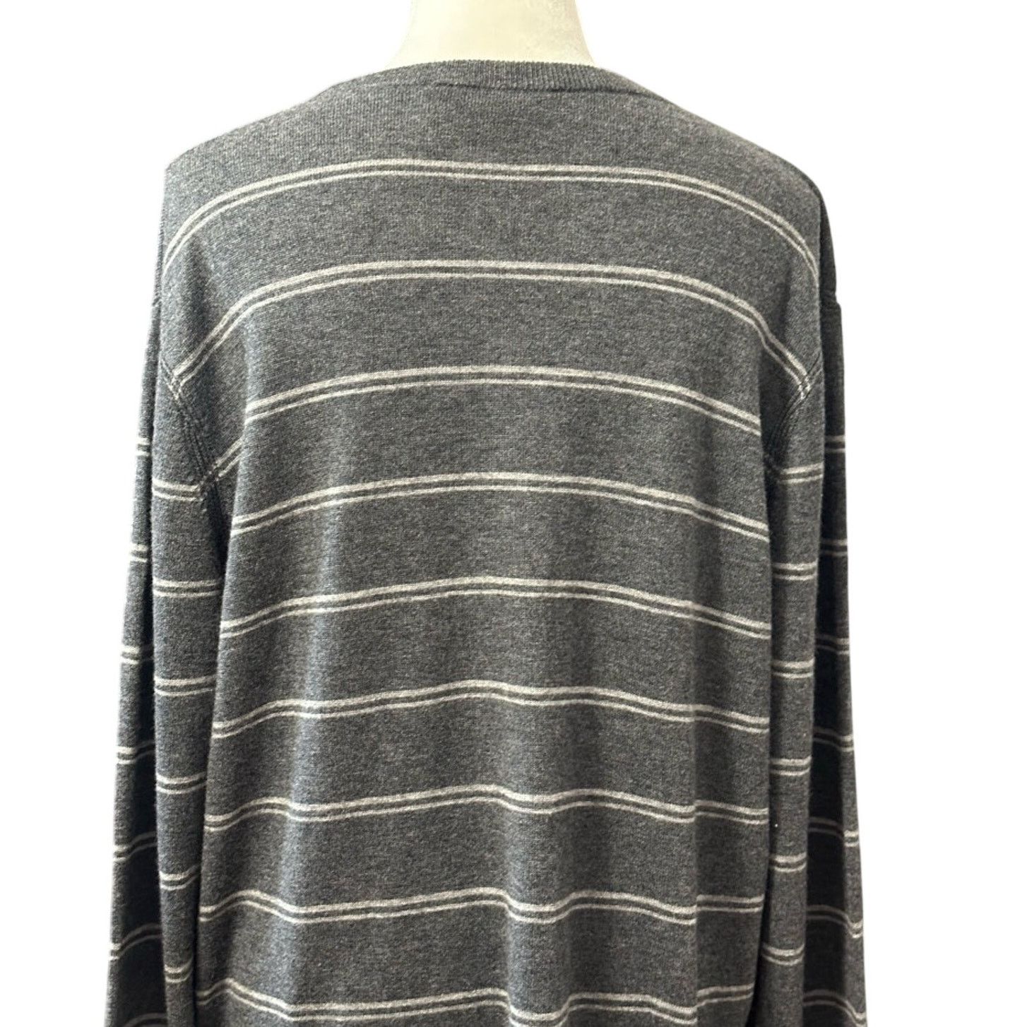 Theory Theory Pullover Sweater Wool Striped White Gray W XXL NWOT Size XXL / US 16-18 / IT 52-54 - 5 Thumbnail