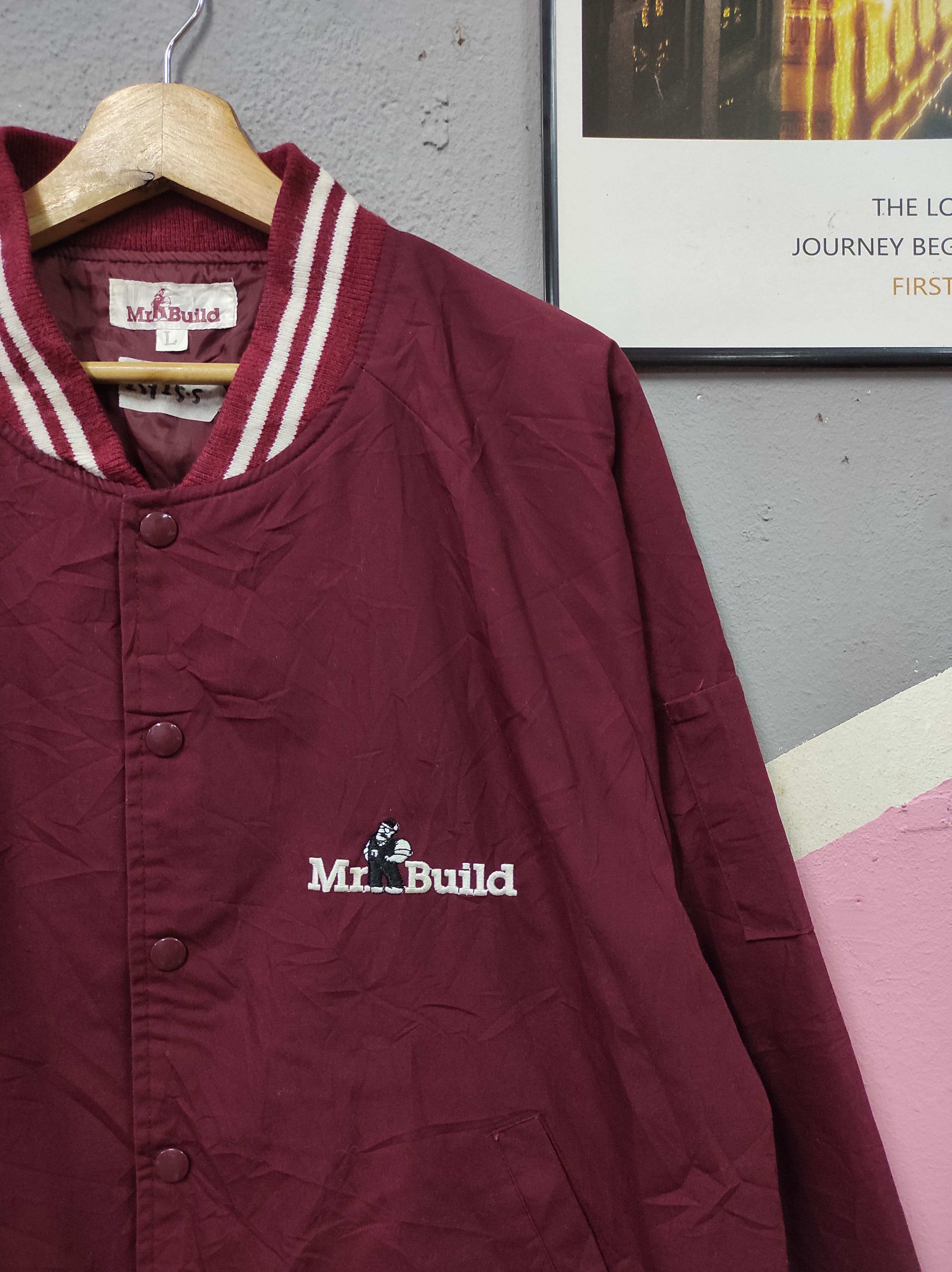 Japanese Brand MR BUILD VARSITY JACKET Size US L / EU 52-54 / 3 - 5 Thumbnail