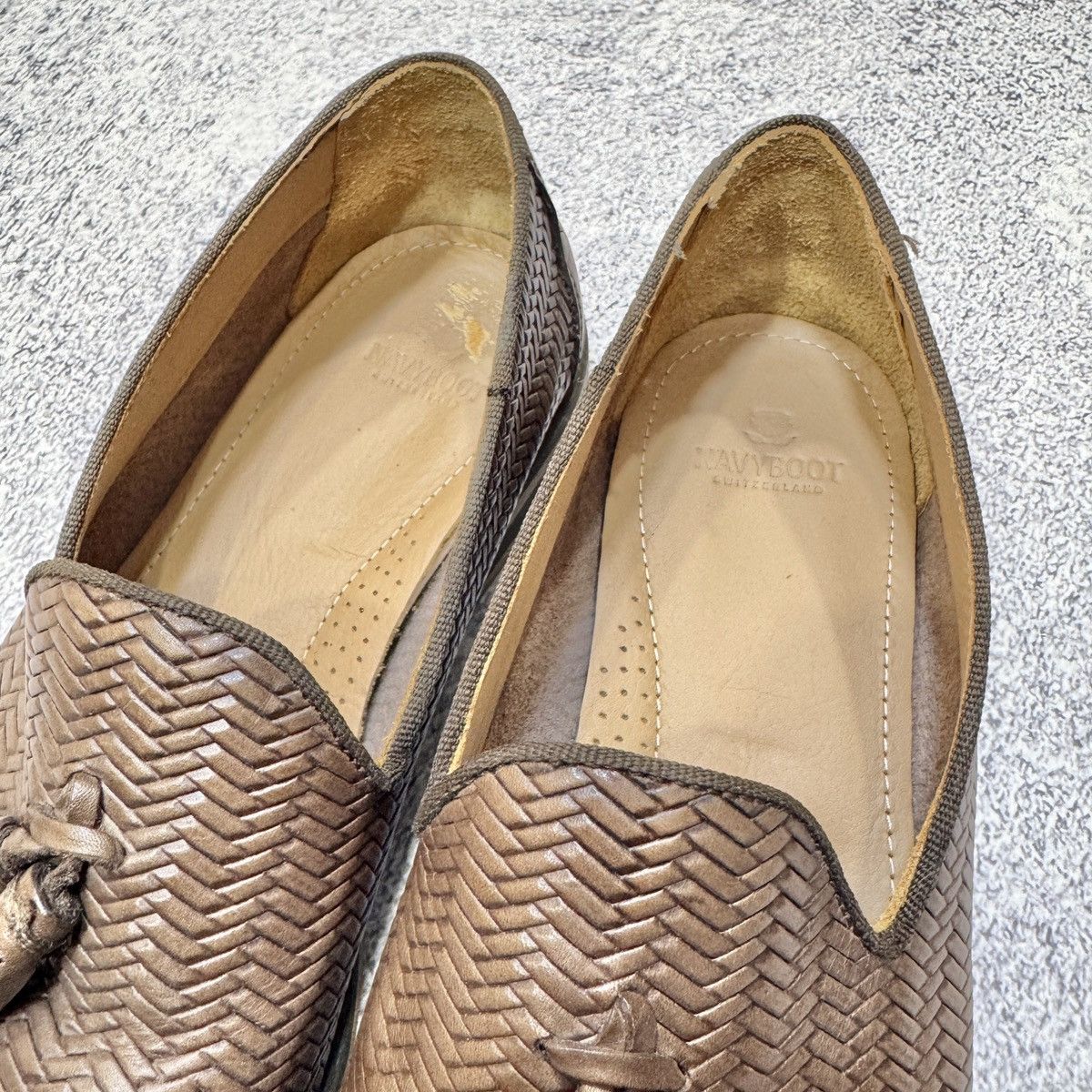 Designer × NAVYBOOT Navyboot Brown Leather Tassel Loafers US9 UK8 EU42 27cm Size US 9 / EU 42 - 14 Thumbnail