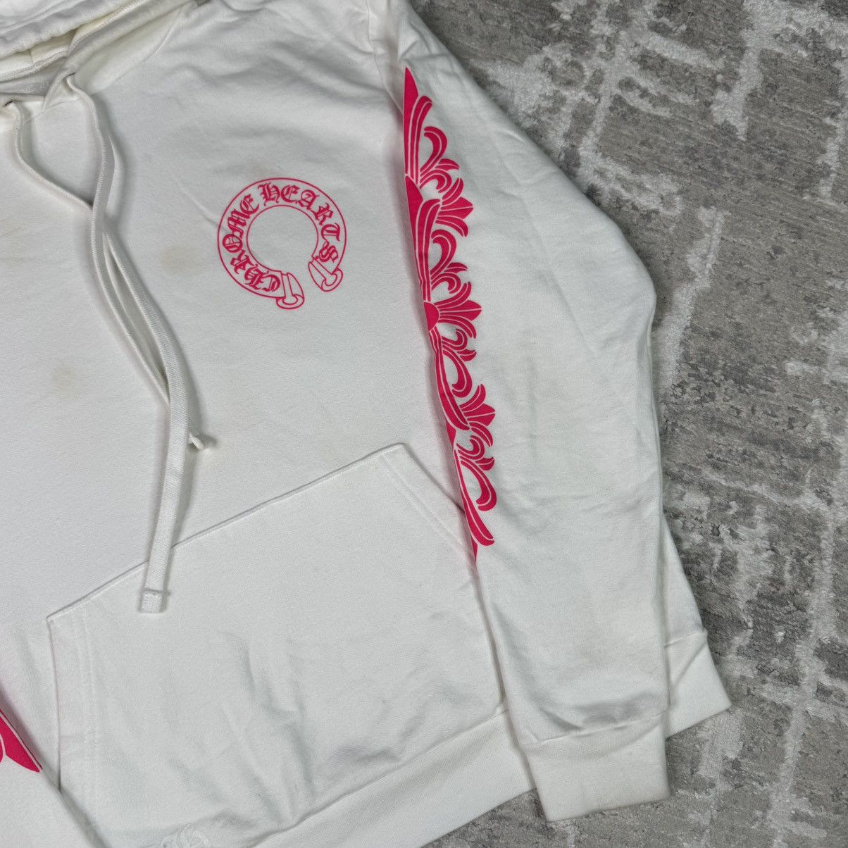 Chrome Hearts Pink floral horseshoe pullover hoodie Size US S / EU 44-46 / 1 - 17 Thumbnail