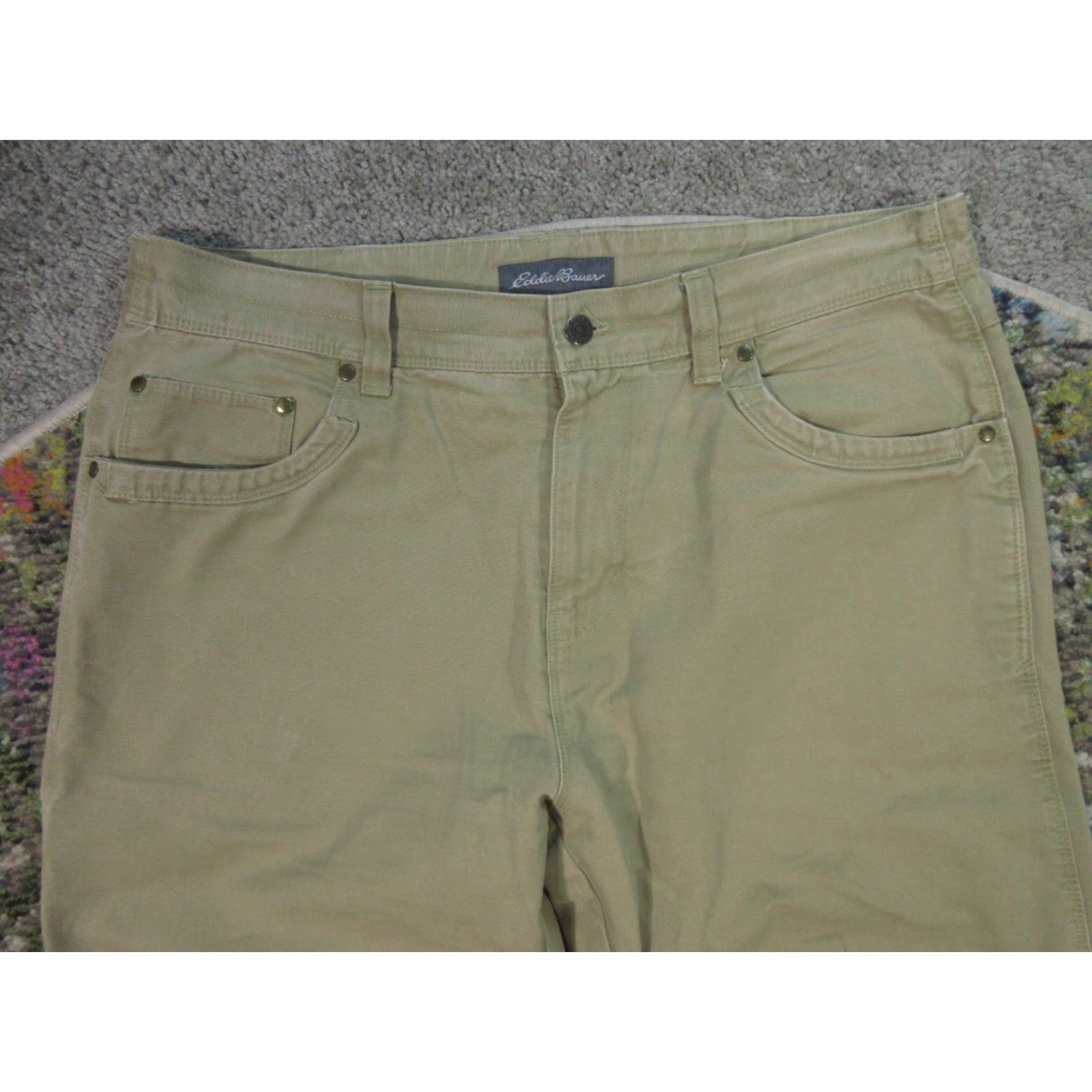 Eddie Bauer Eddie Bauer Pants Men 36x30 Tan Canvas Workwear Relaxed Fit Flex Knee Phone Pocket Size US 36 / EU 52 - 4 Thumbnail