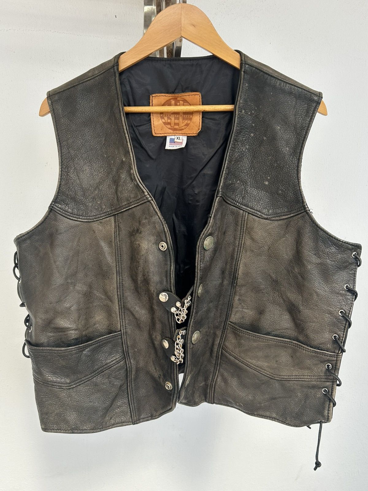 Other Kerr Leather Vest Black Vintage USA Size US XL / EU 56 / 4 - 4 Thumbnail