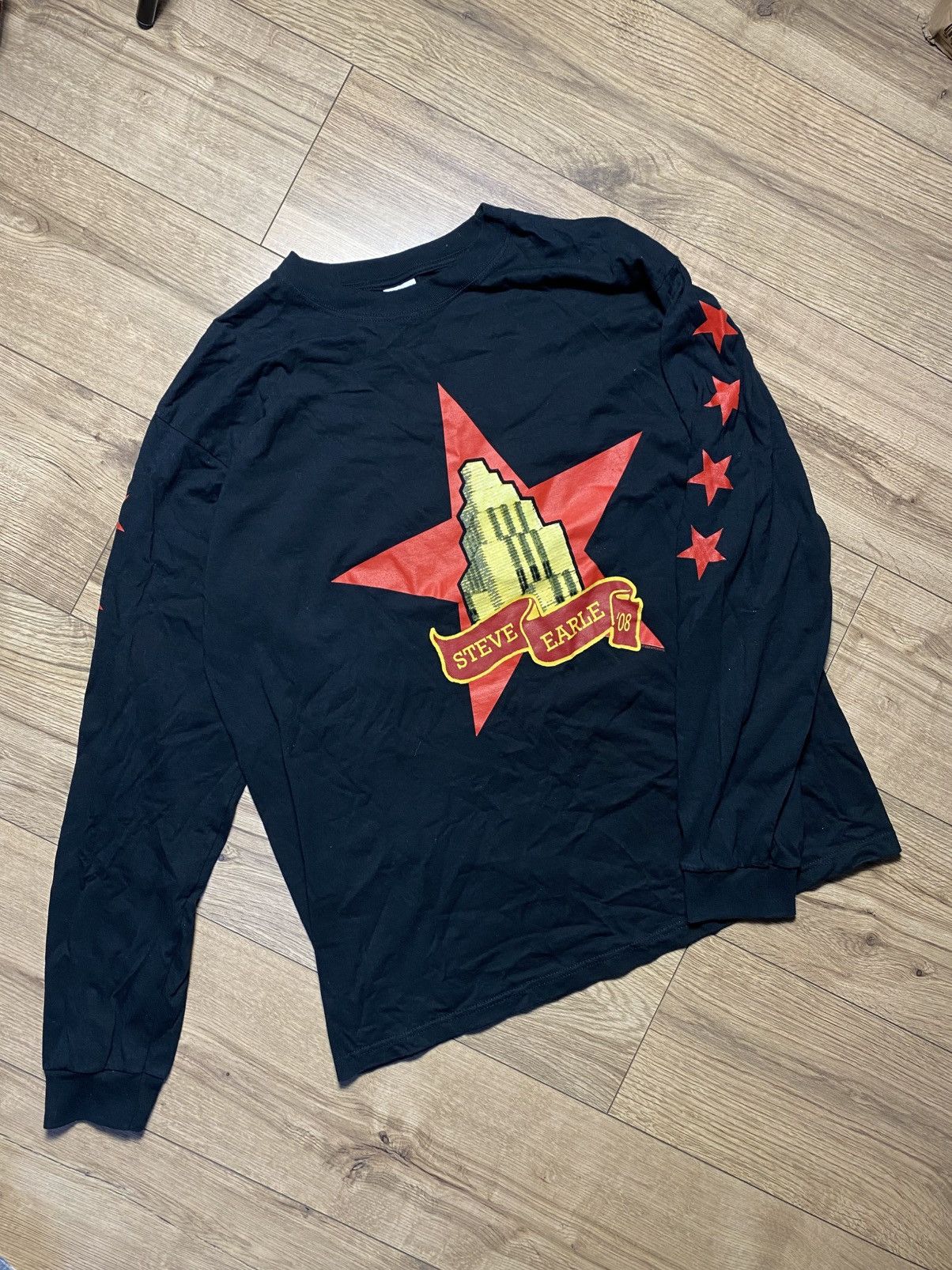 Anvil STEVE EARLE 2008 Long Sleeve Tour Shirt Anvil Sz-L Size US L / EU 52-54 / 3 - 1 Thumbnail