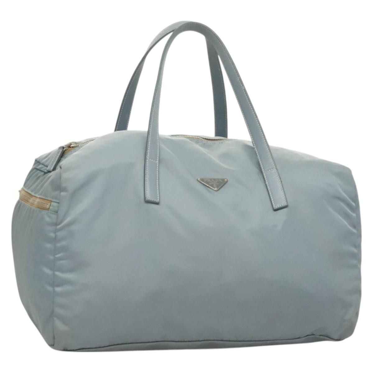 Prada PRADA Boston Bag Nylon Light Blue Silver Size ONE SIZE - 1 Thumbnail
