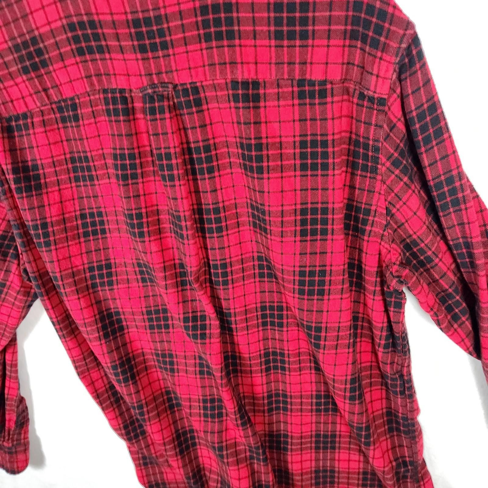 Chaps Chaps Red Plaid Brushed Flannel Size Large Cotton Size US L / EU 52-54 / 3 - 7 Thumbnail