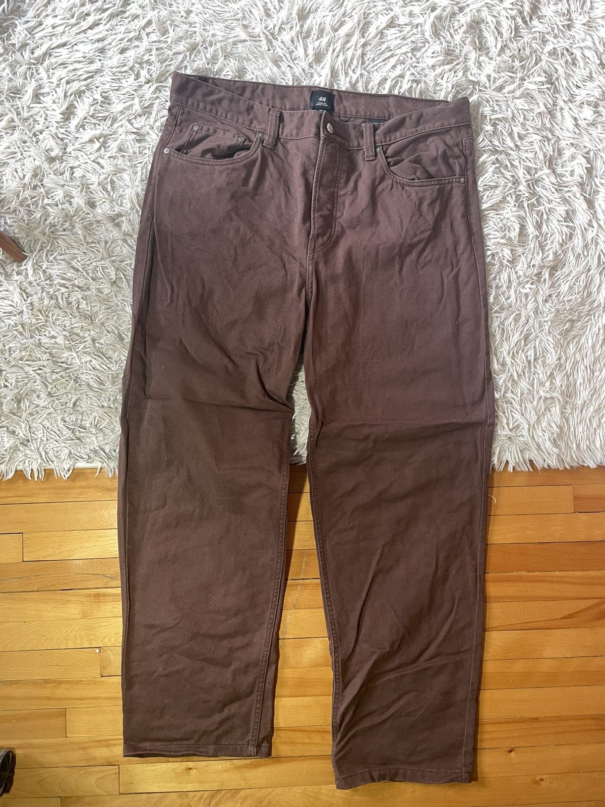 H&M × Vintage Brown loose fit trousers Size US 36 / EU 52 - 1 Thumbnail