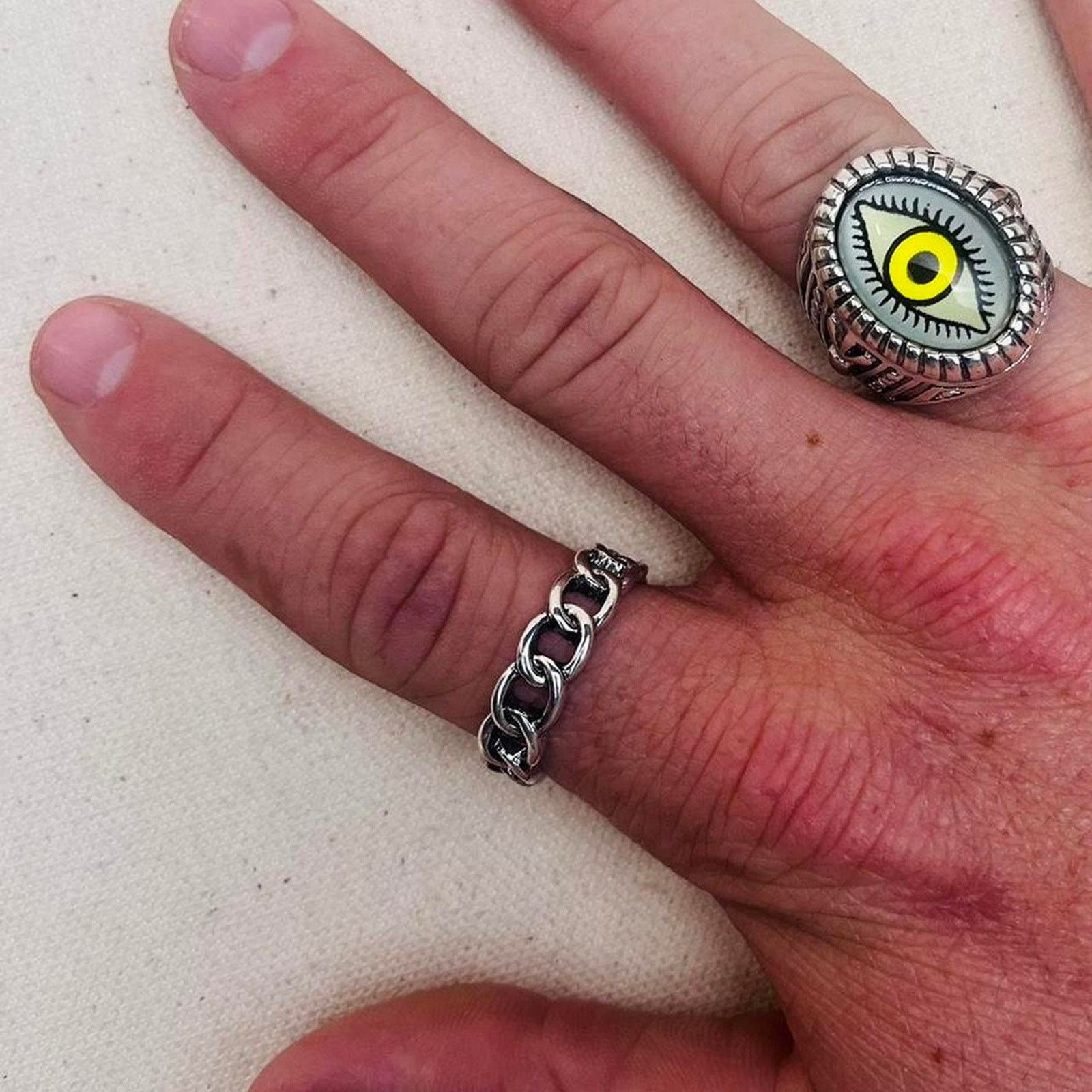Vintage Y2k 2000s vintage style cuban link ring Size ONE SIZE - 5 Thumbnail