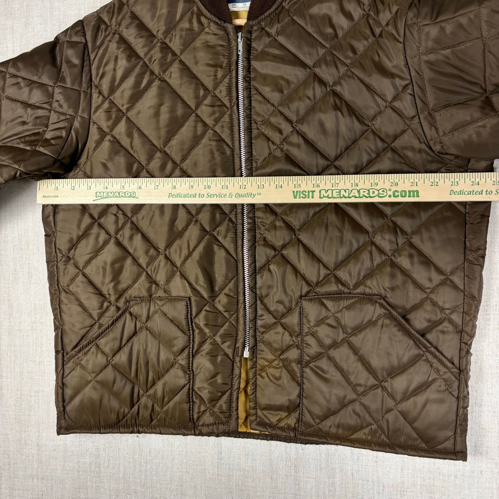 Oshkosh Vintage OshKosh B'Gosh 1960s Large Brown Quilted Jacket Size US L / EU 52-54 / 3 - 6 Thumbnail