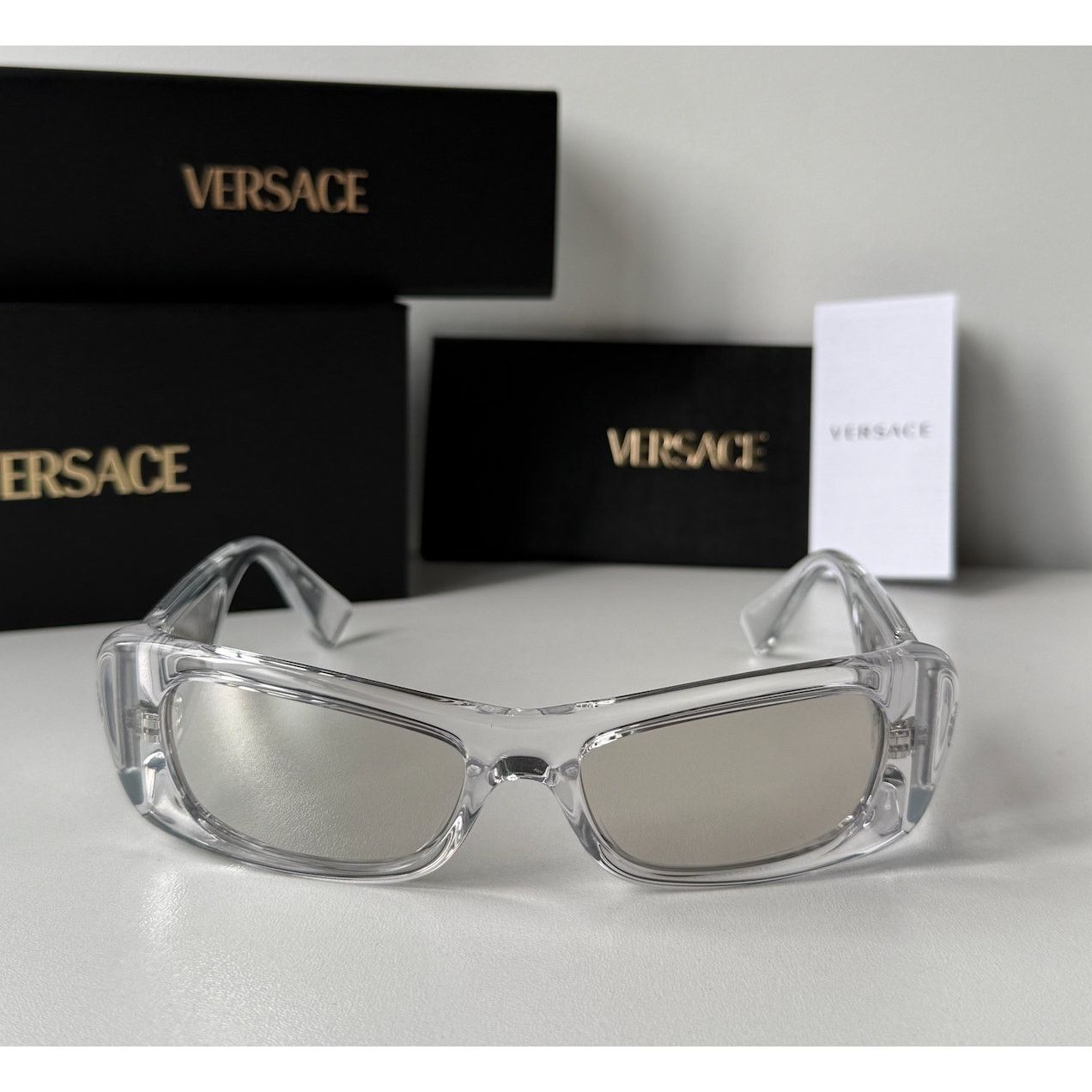 Versace NEW Versace VE4481 Silver Mirror Shielded Sunglasses Size ONE SIZE - 4 Thumbnail