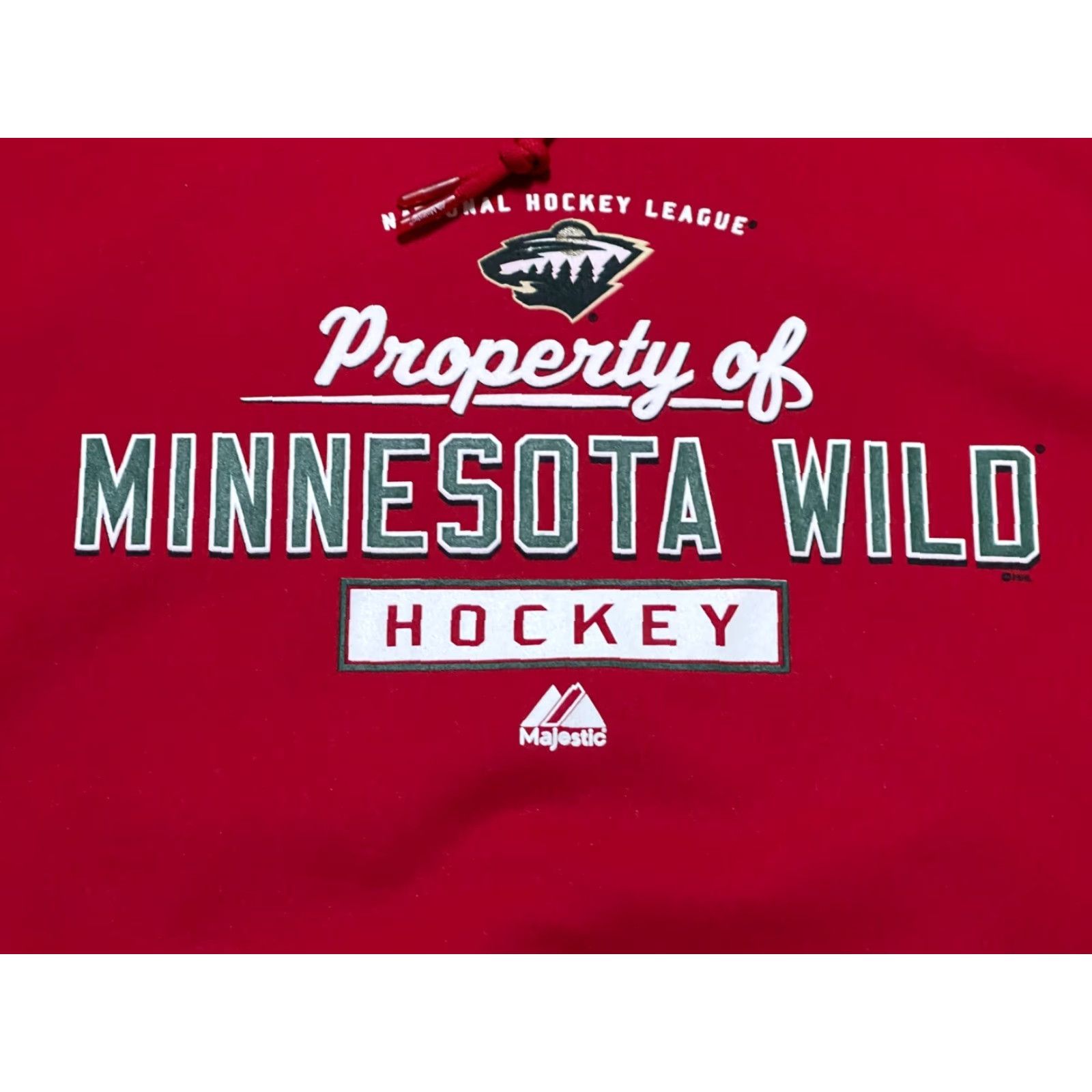 Vintage Majestic Hoodie Mens L Red Minnesota Wild Hockey Pullover Size US L / EU 52-54 / 3 - 5 Thumbnail