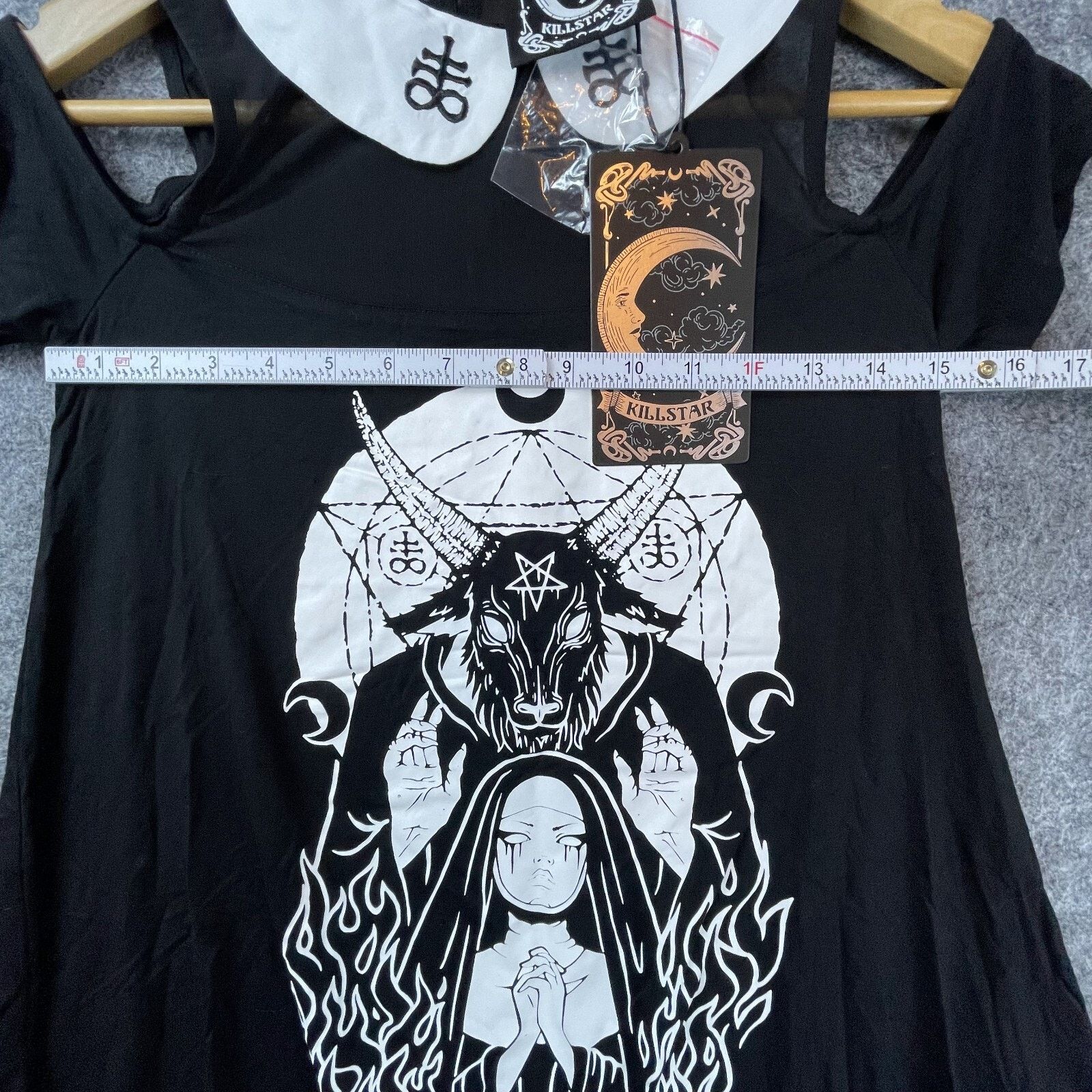 Killstar Killstar Nunsense Collar Top Womens XS Black Goth Witchcore Size XS / US 0-2 / IT 36-38 - 5 Thumbnail