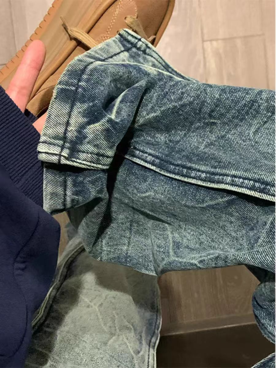 Japanese Brand × Jean Vintage silhouette patchwork design wide leg jeans Size US 32 / EU 48 - 4 Thumbnail