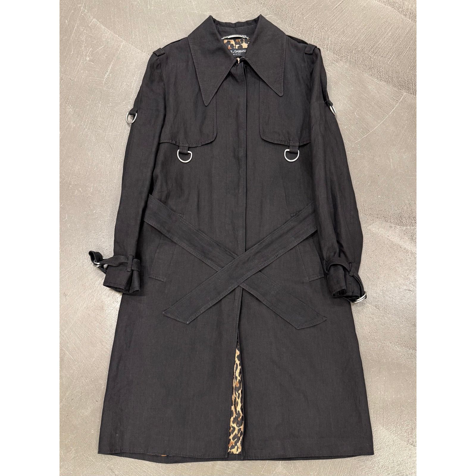 Dolce & Gabbana 2003 Dolce & Gabbana military linen trench coat Size M / US 6-8 / IT 42-44 - 2 Thumbnail