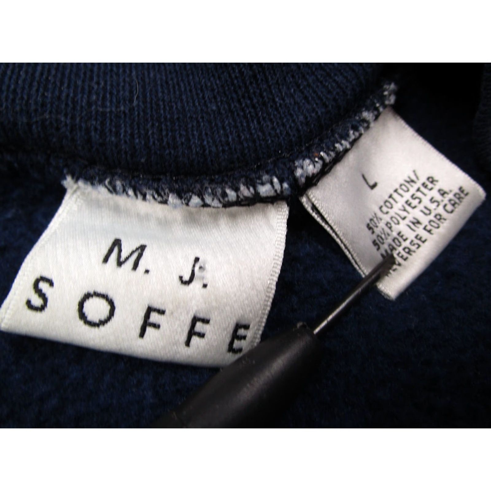 Soffe VINTAGE Soffe Navy Sweatshirt Mens L Blue Pullover Crew Neck USA Made in USA Navy Y2K 90s Nautical Sports USA Shirt Size US L / EU 52-54 / 3 - 2 Thumbnail