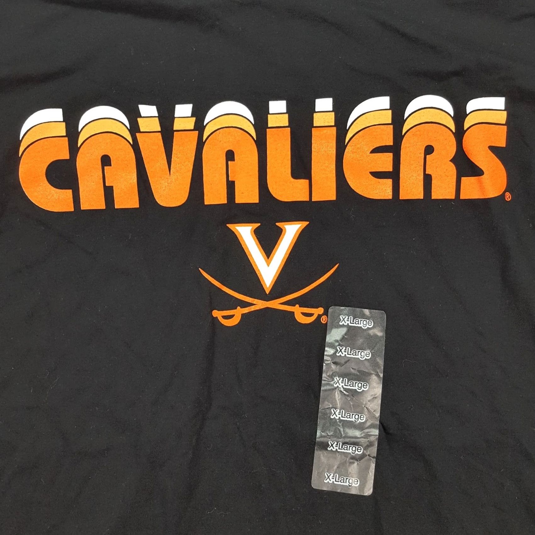 NCAA VINTAGE Virginia Cavaliers Men's XL T-Shirt University School NCAA Retro 90s Y2K Football College Shirt Mens Black Cotton Spike Sports Graphic Print Size US XL / EU 56 / 4 - 3 Thumbnail