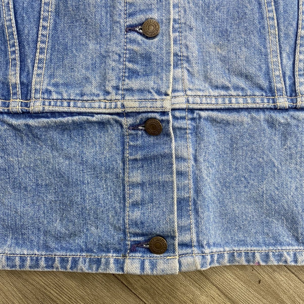 Levi's Vintage Clothing 1980s Vintage Levis Iron Maiden Sherpa USA Long Denim Jacket Size US M / EU 48-50 / 2 - 6 Thumbnail