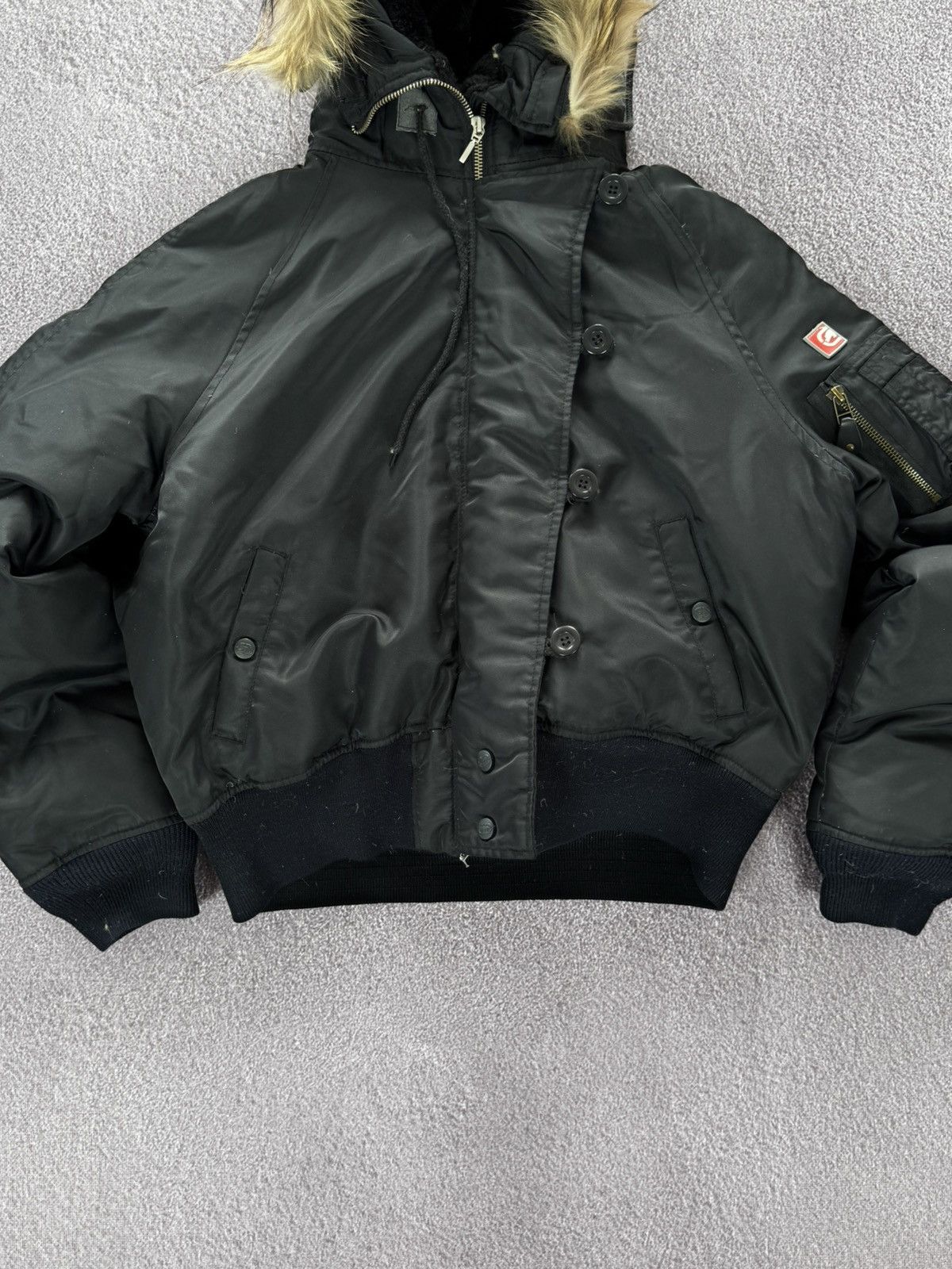 Ecko Unltd. Vintage Ecko Fur Hood Down Bomber Jacket Size L / US 10 / IT 46 - 3 Thumbnail