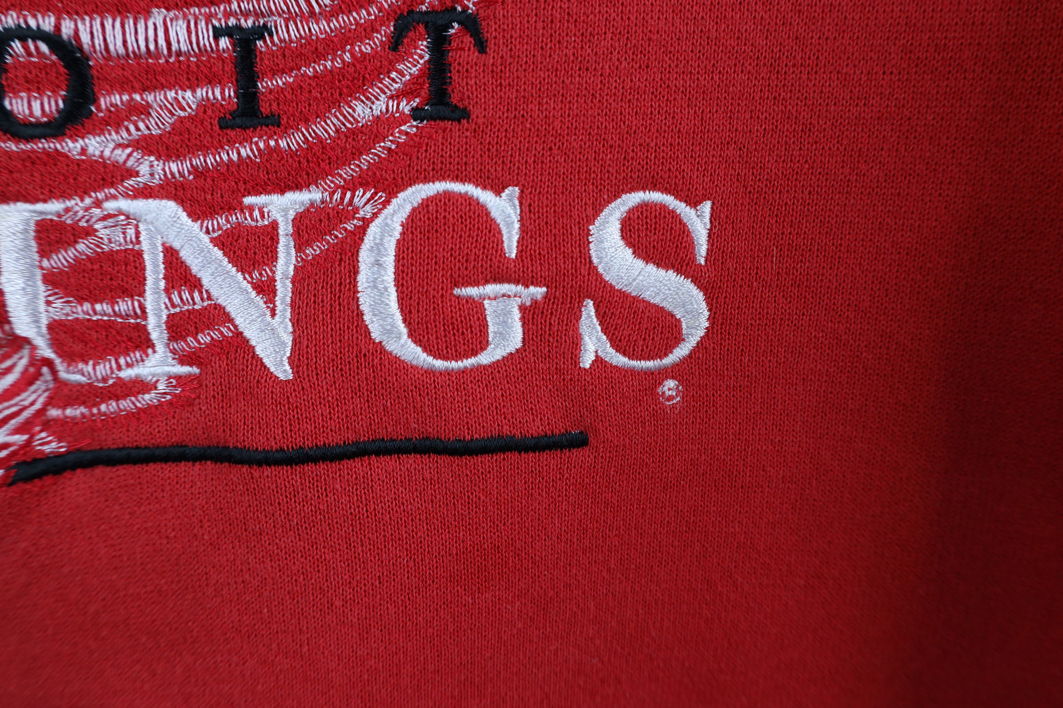 Vintage Vintage 90s Detroit Red Wings Hockey Crewneck Sweatshirt Red Size US XXL / EU 58 / 5 - 6 Thumbnail