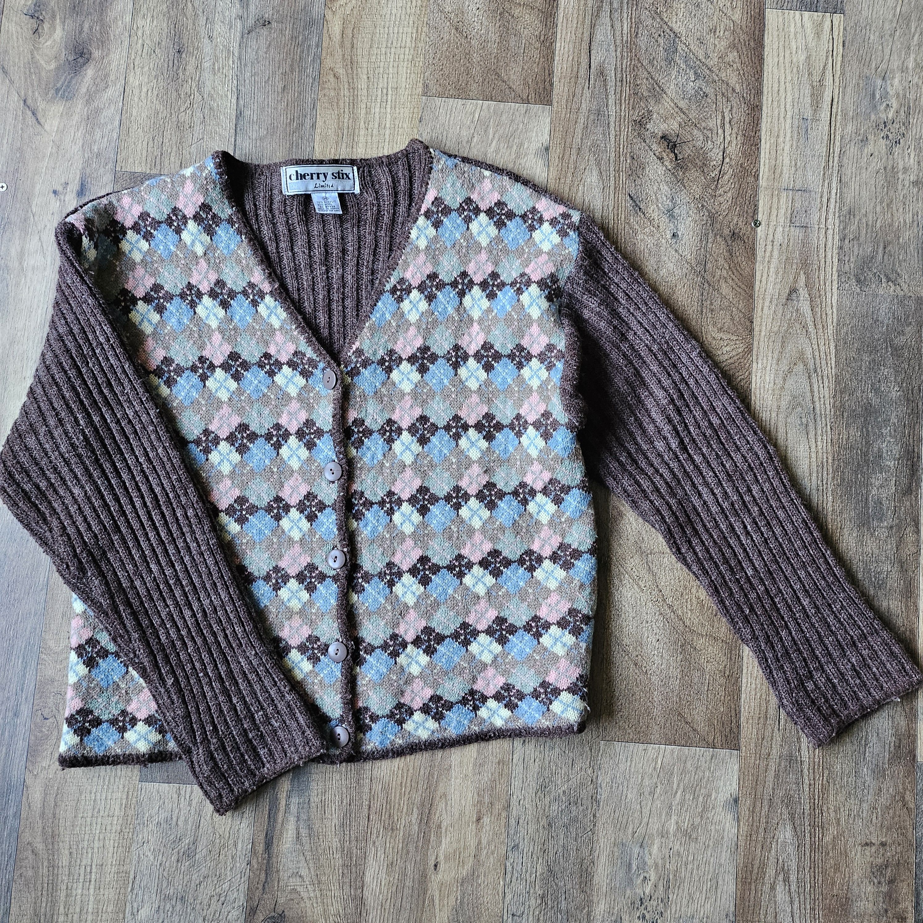 Vintage Vintage Cherry Stix women's size medium sweater cardigan Size M / US 6-8 / IT 42-44 - 1 Thumbnail