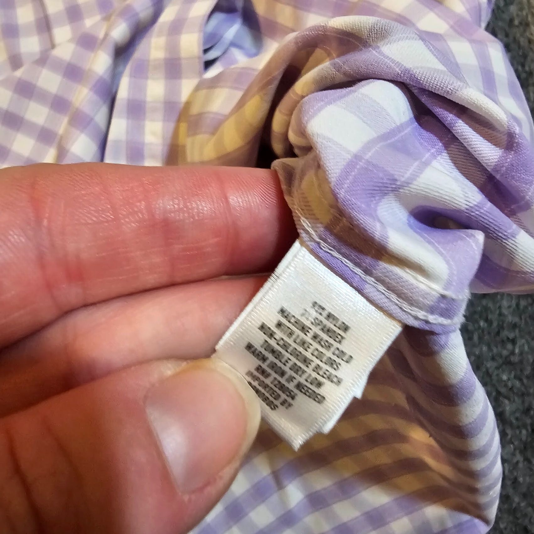 Bonobos Bonobos Shirt Mens Large Purple White Gingham Plaid Slim Button-Front Career Dress Shirt Size US L / EU 52-54 / 3 - 7 Thumbnail