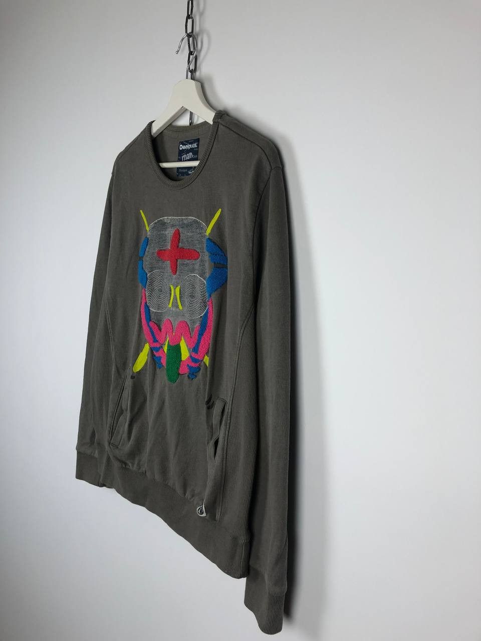 Desigual Desigual Sweasthirt Sweat Towel Mask Gray size M Size US M / EU 48-50 / 2 - 6 Thumbnail