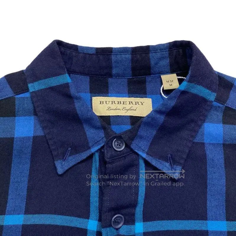 Burberry Burberry Blue Cotton Long Sleeve Shirt. Size US M / EU 48-50 / 2 - 3 Thumbnail