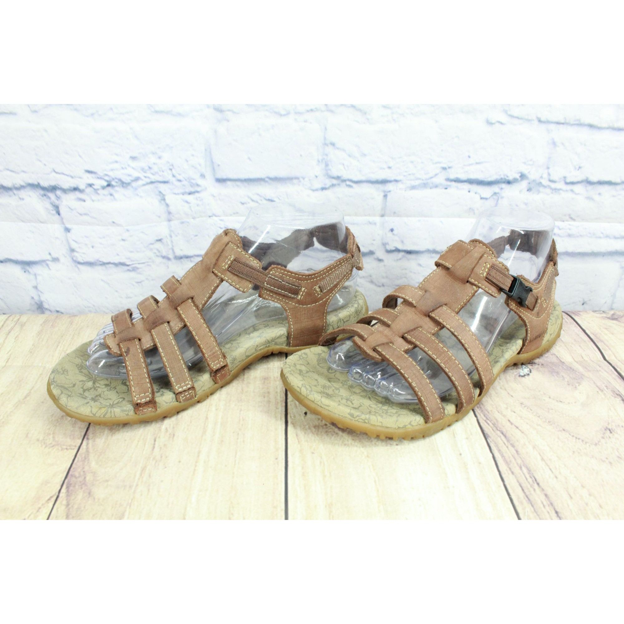 L.L. Bean × Leather LL Bean Leather Slingback Strappy Buckle Casual Sandals Size US 8 / IT 38 - 2 Thumbnail