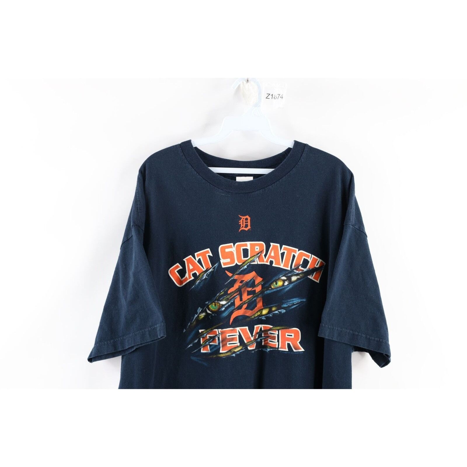 Vintage Vintage Faded Detroit Tigers Cat Scratch Fever T-Shirt Size US XXL / EU 58 / 5 - 2 Thumbnail