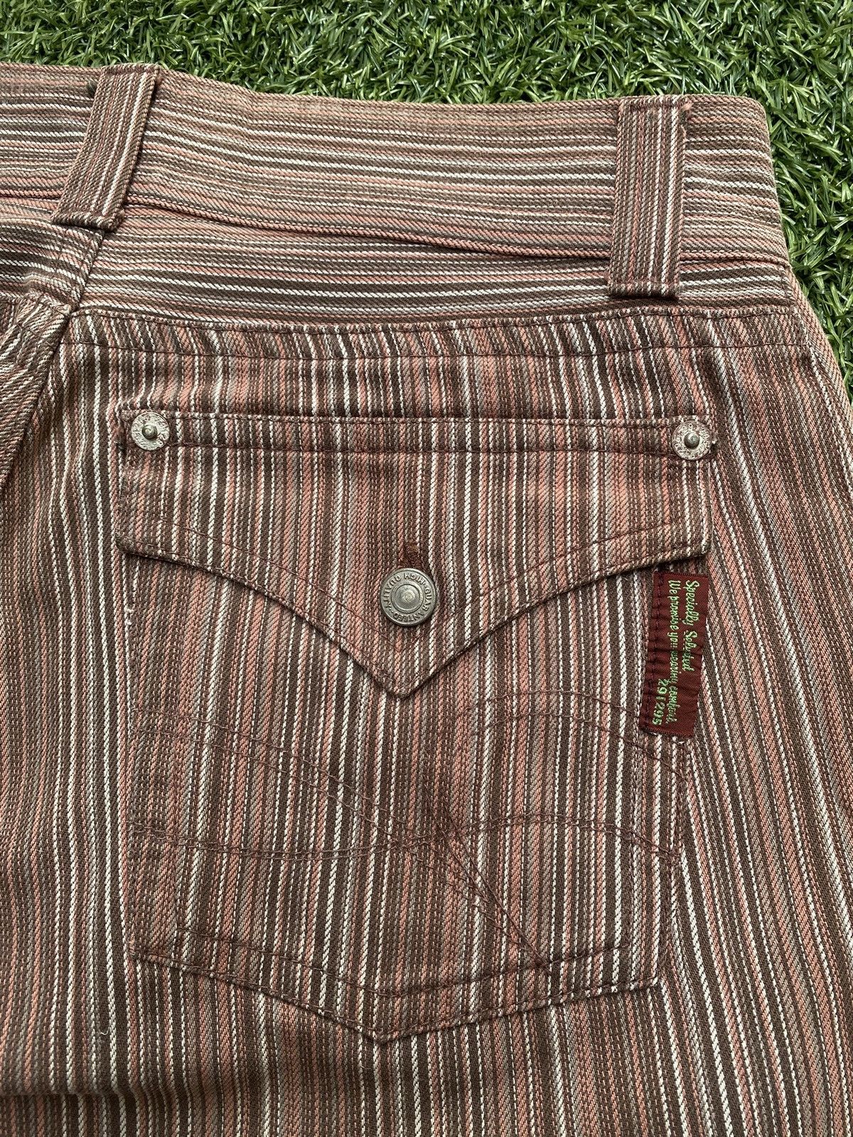 291295=Homme Vintage 291295=Homme Striped Flared Jeans Size US 35 - 13 Thumbnail