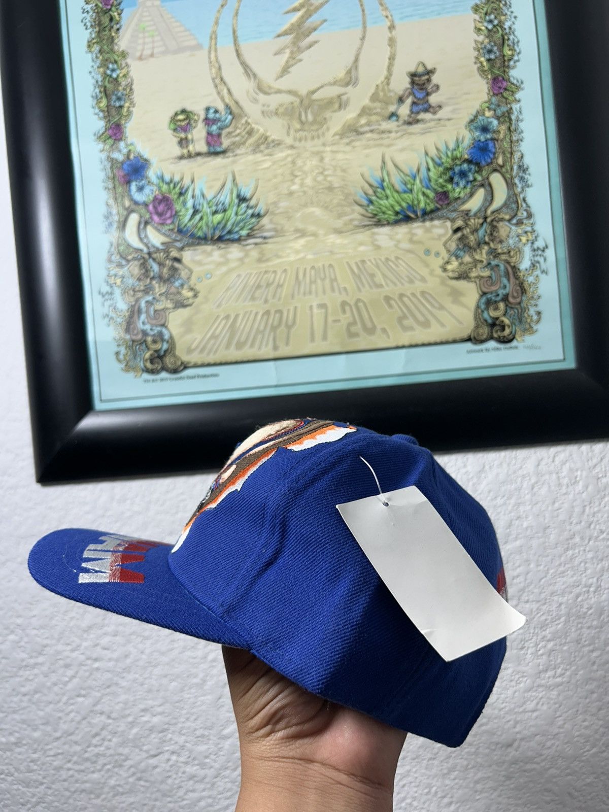 Pumas UNAM Big Print Hat Mexican Soccer Bootleg 90s
