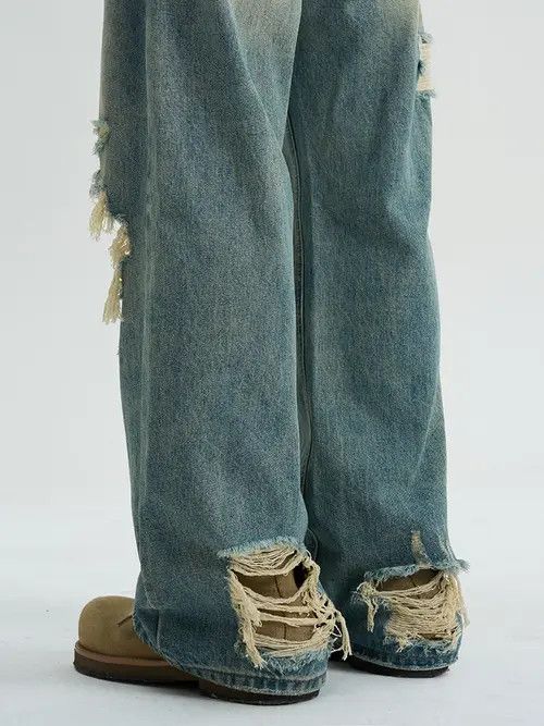 VIBE Blue Distressed Denim Jeans Size US 30 / EU 46 - 5 Thumbnail